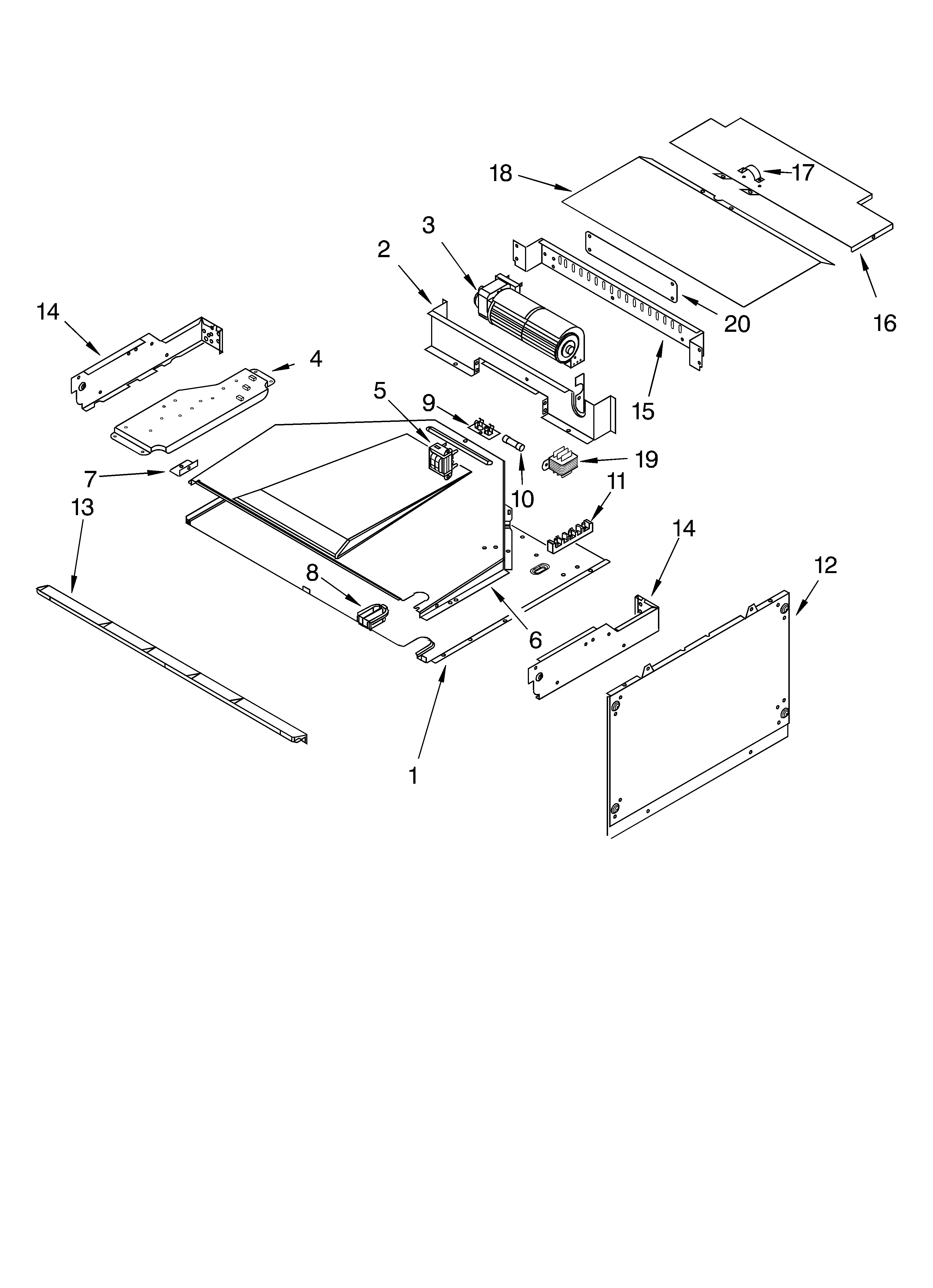 KitchenAid KEMC307KBS0 top venting diagram