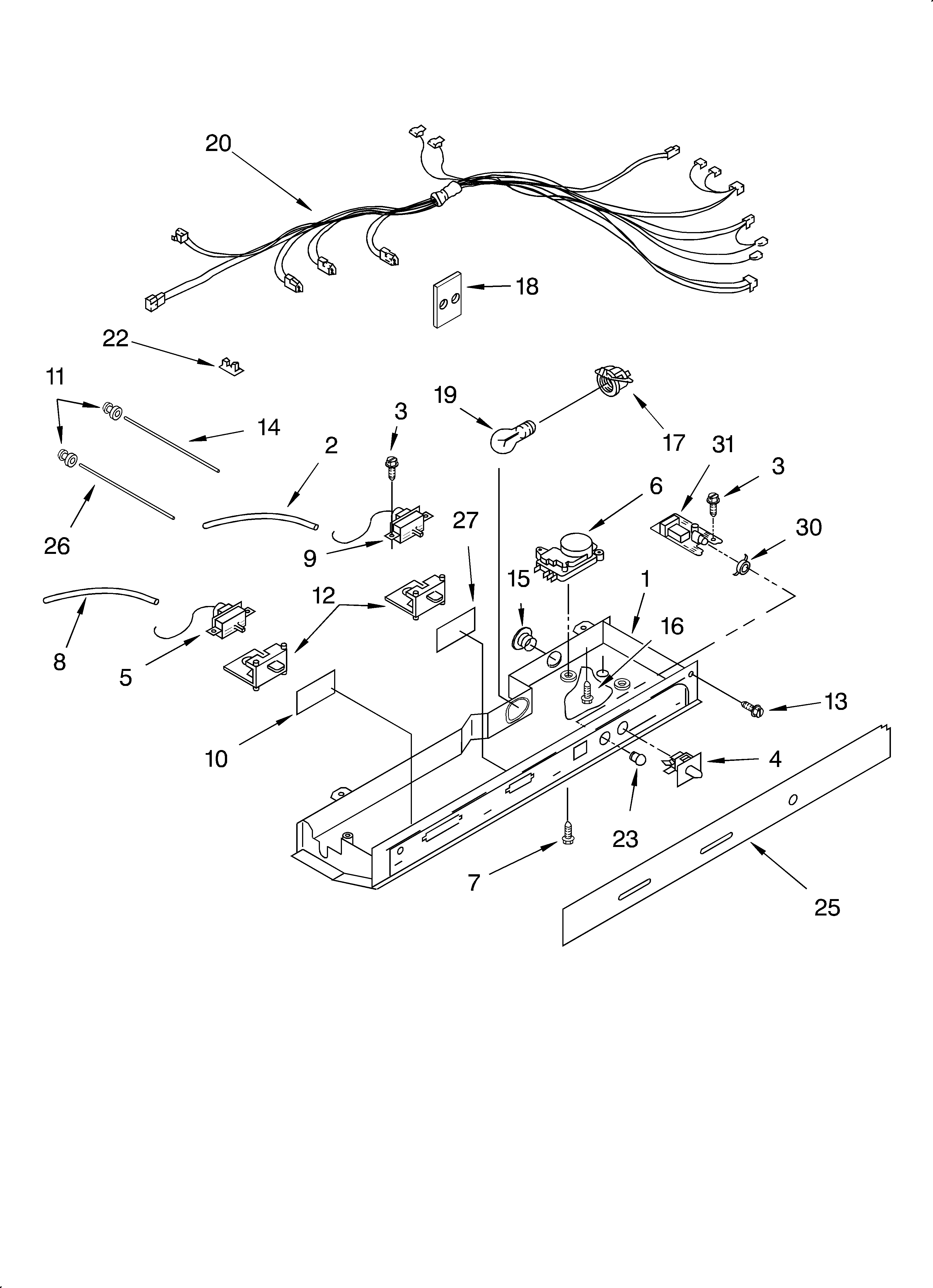 KitchenAid KSRS25IHSS00 control diagram