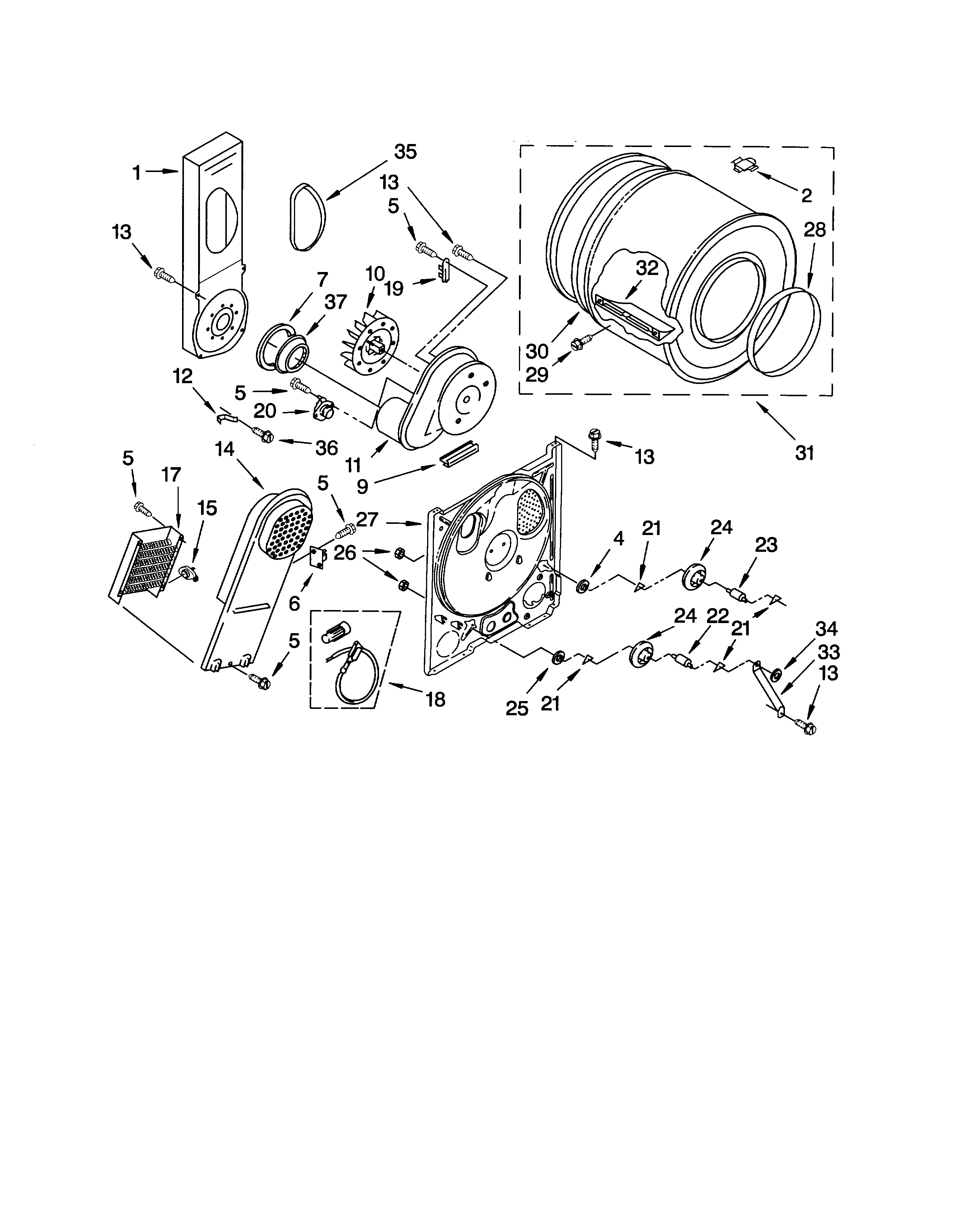 Whirlpool LEV4634JQ0 bulkhead diagram