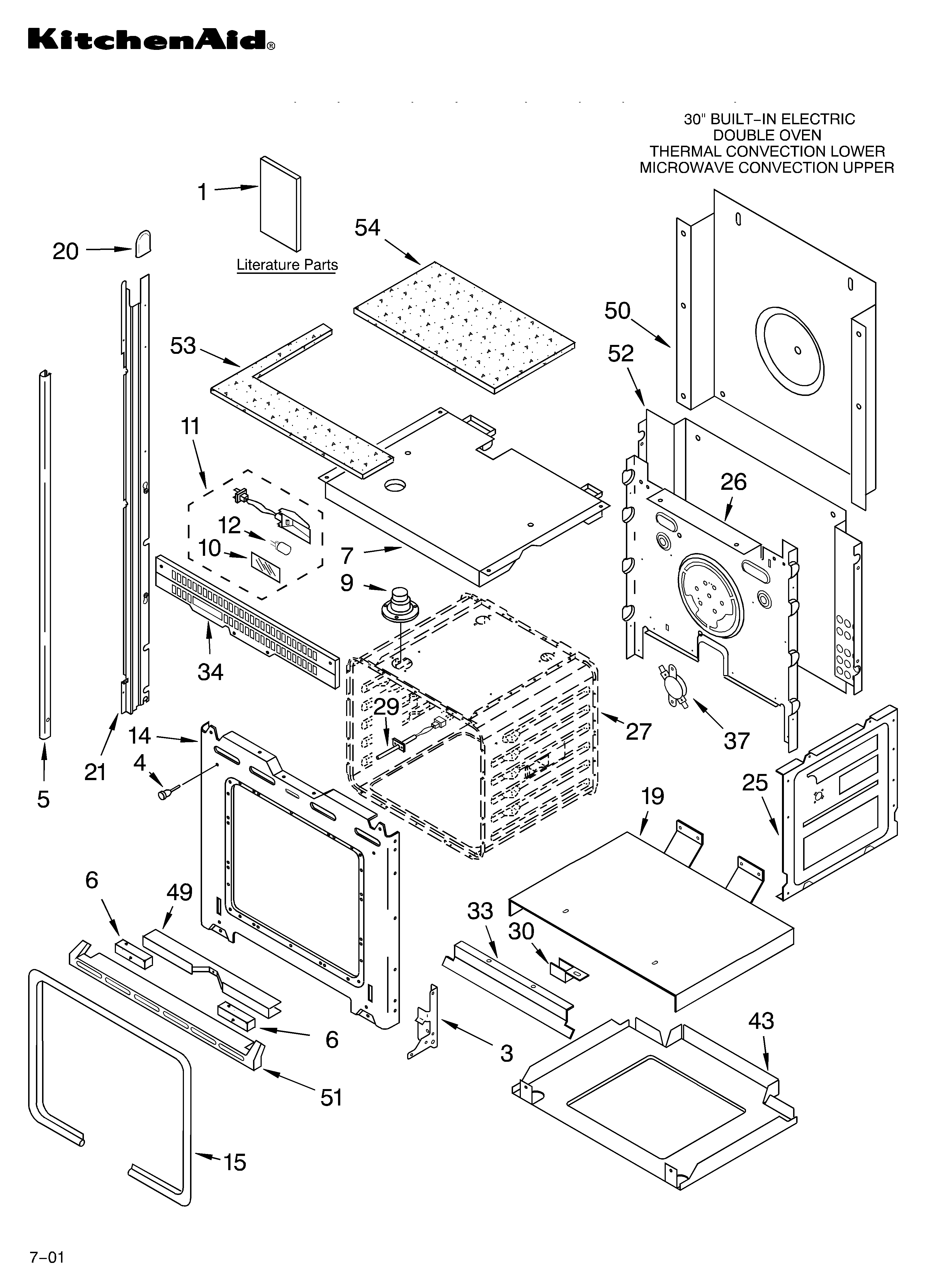 KitchenAid KEMC308KSS0 oven/literature diagram