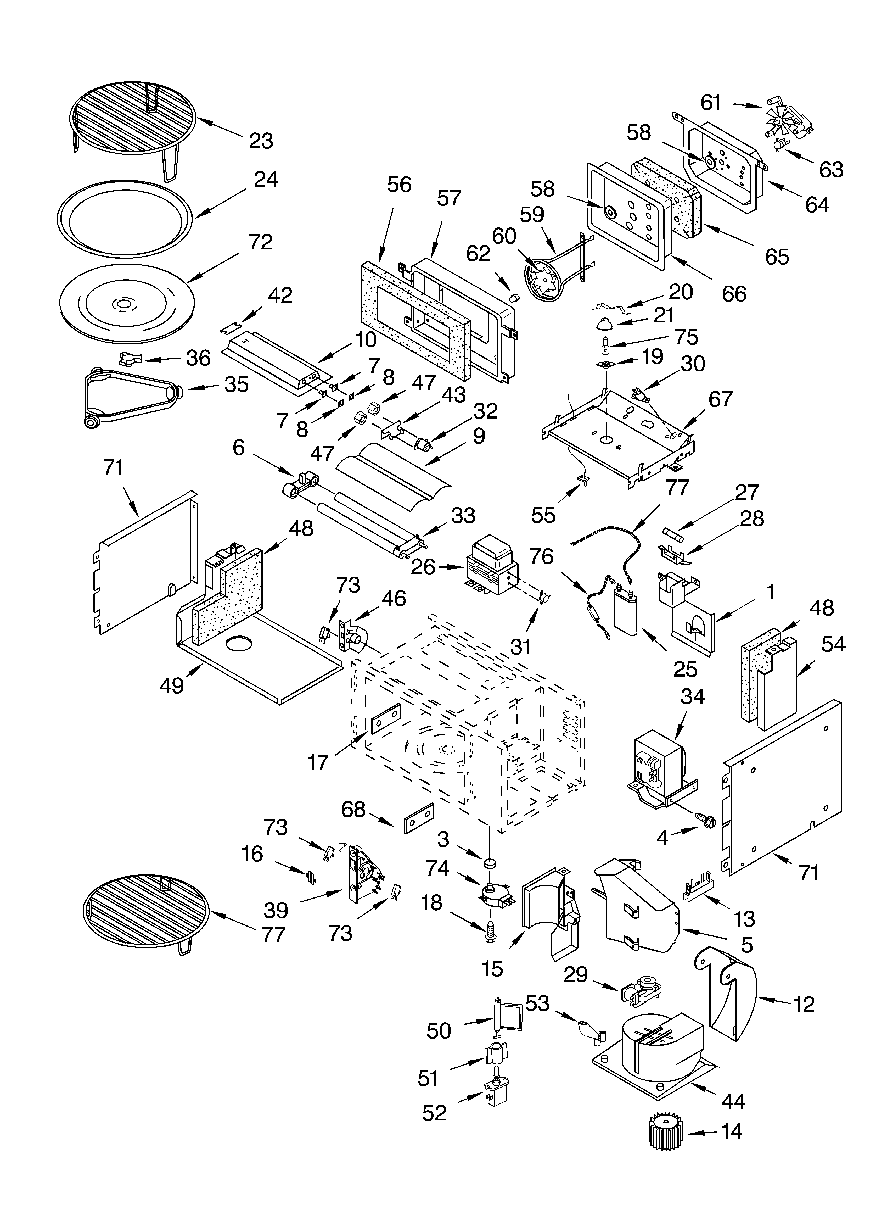 KitchenAid KEMC308KSS0 cabinet and stirrer diagram