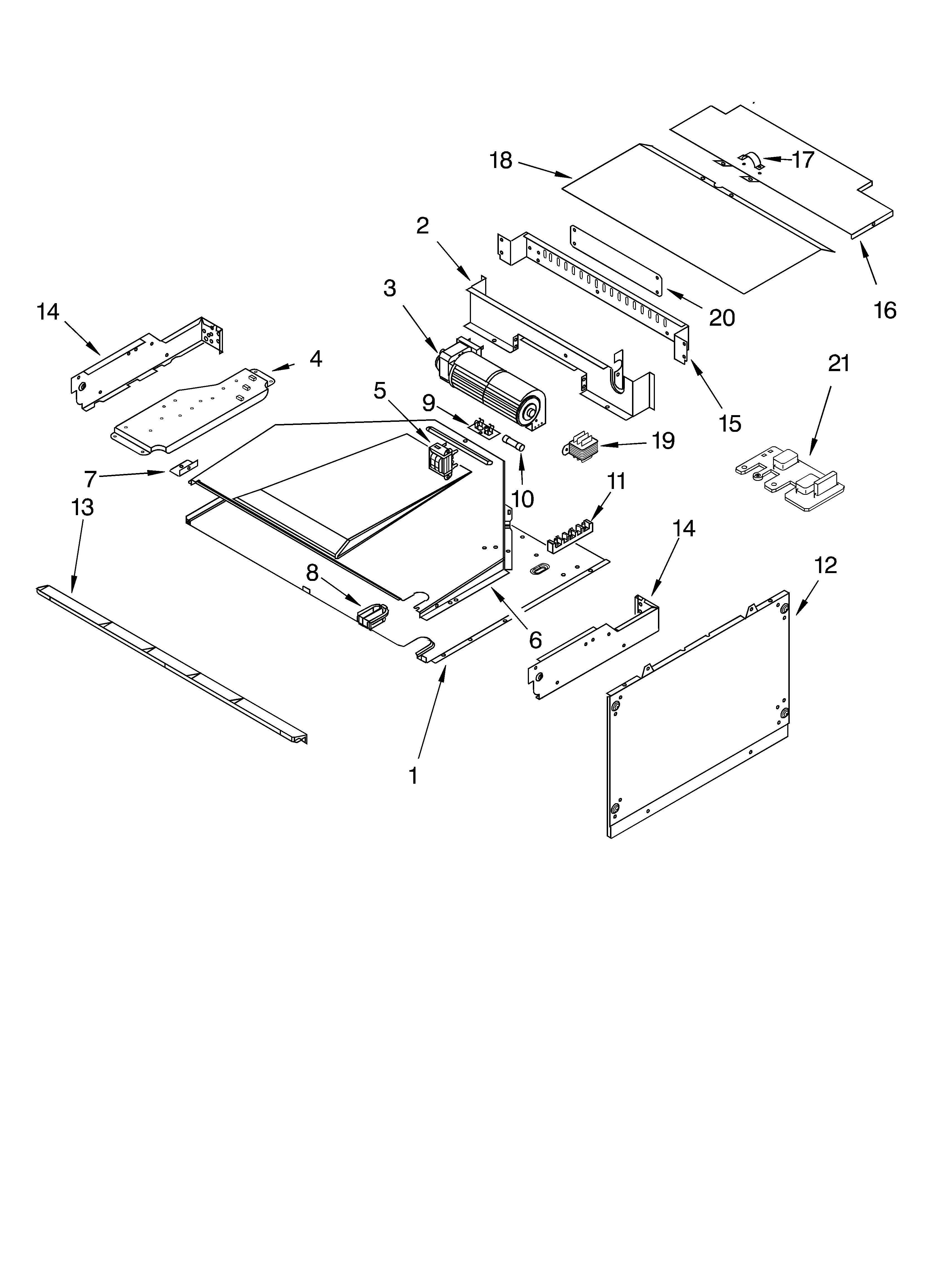 KitchenAid KEHC309JBT4 top venting diagram