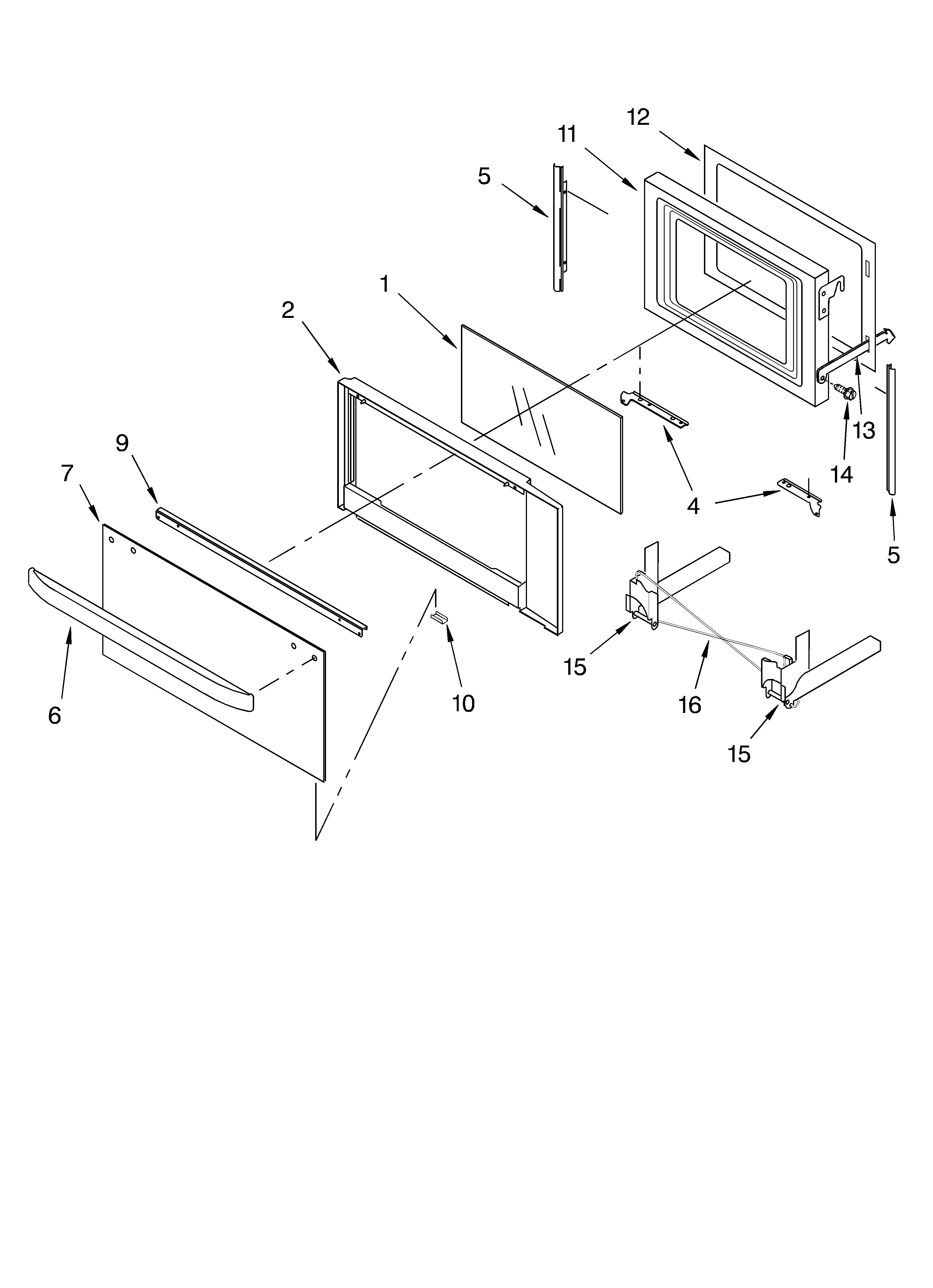 KitchenAid KEHC309JBT4 microwave door diagram