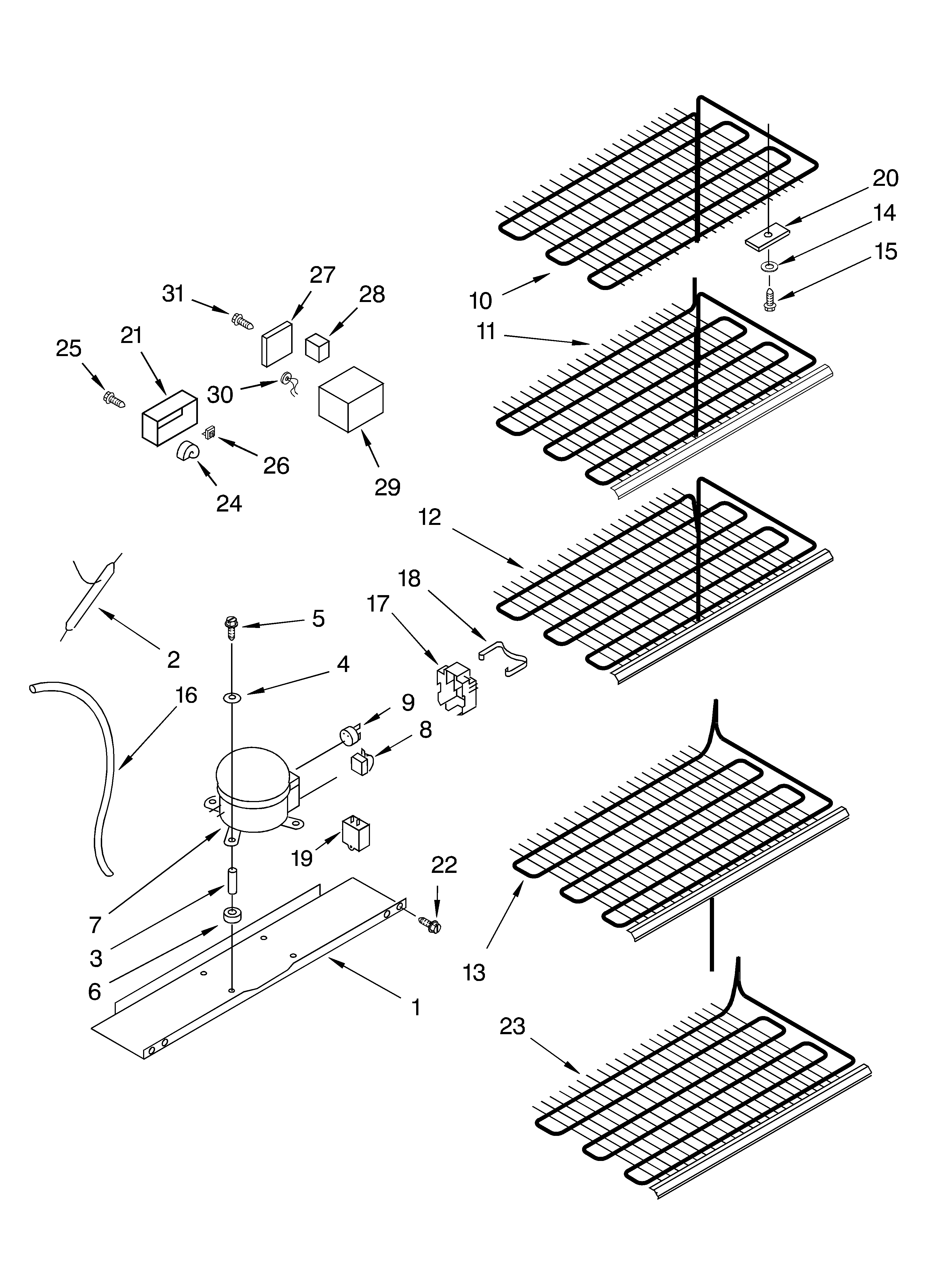 Whirlpool EV200FXKQ00 unit diagram