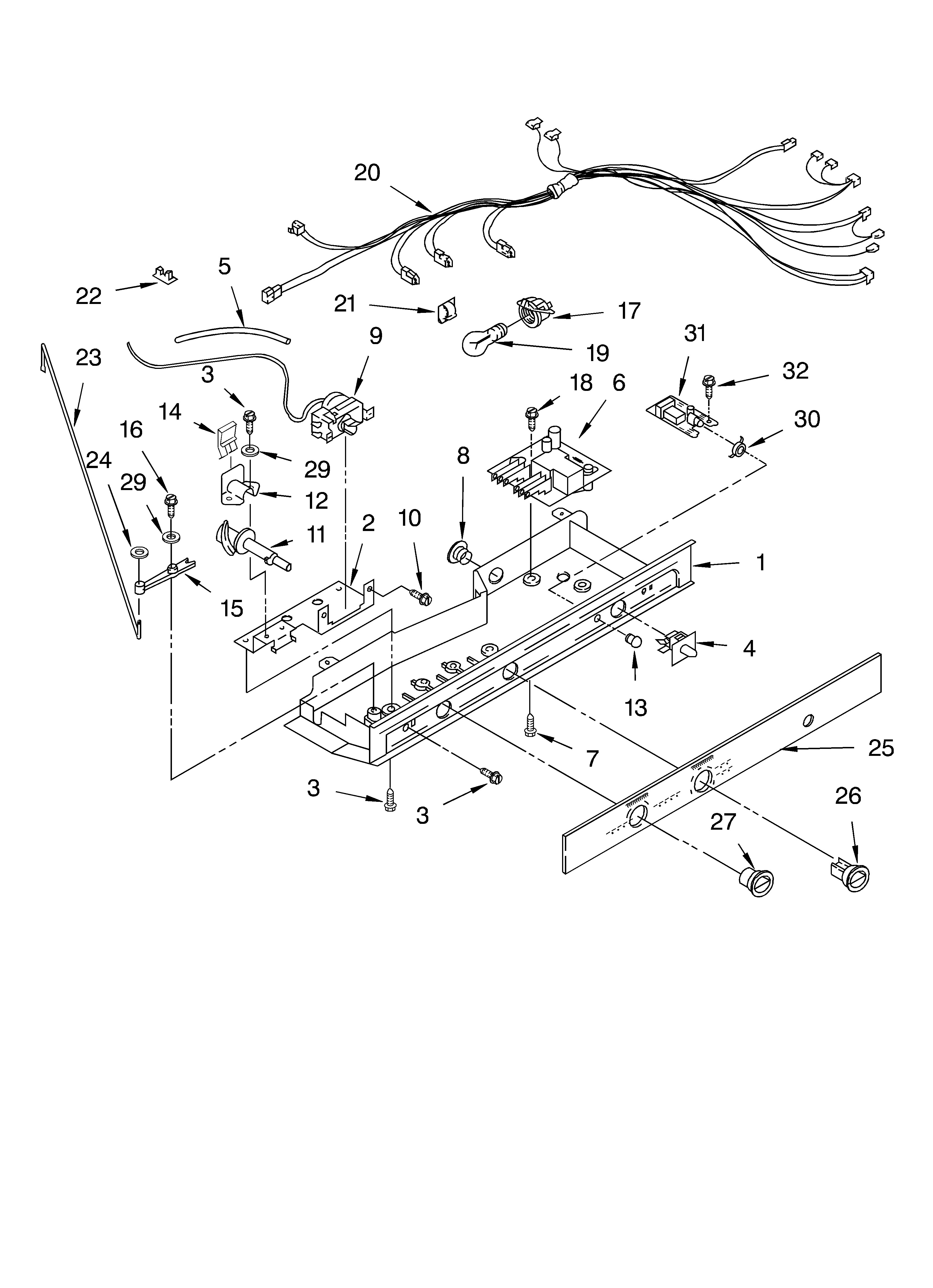 Whirlpool GD2LHGXLB03 control/optional diagram