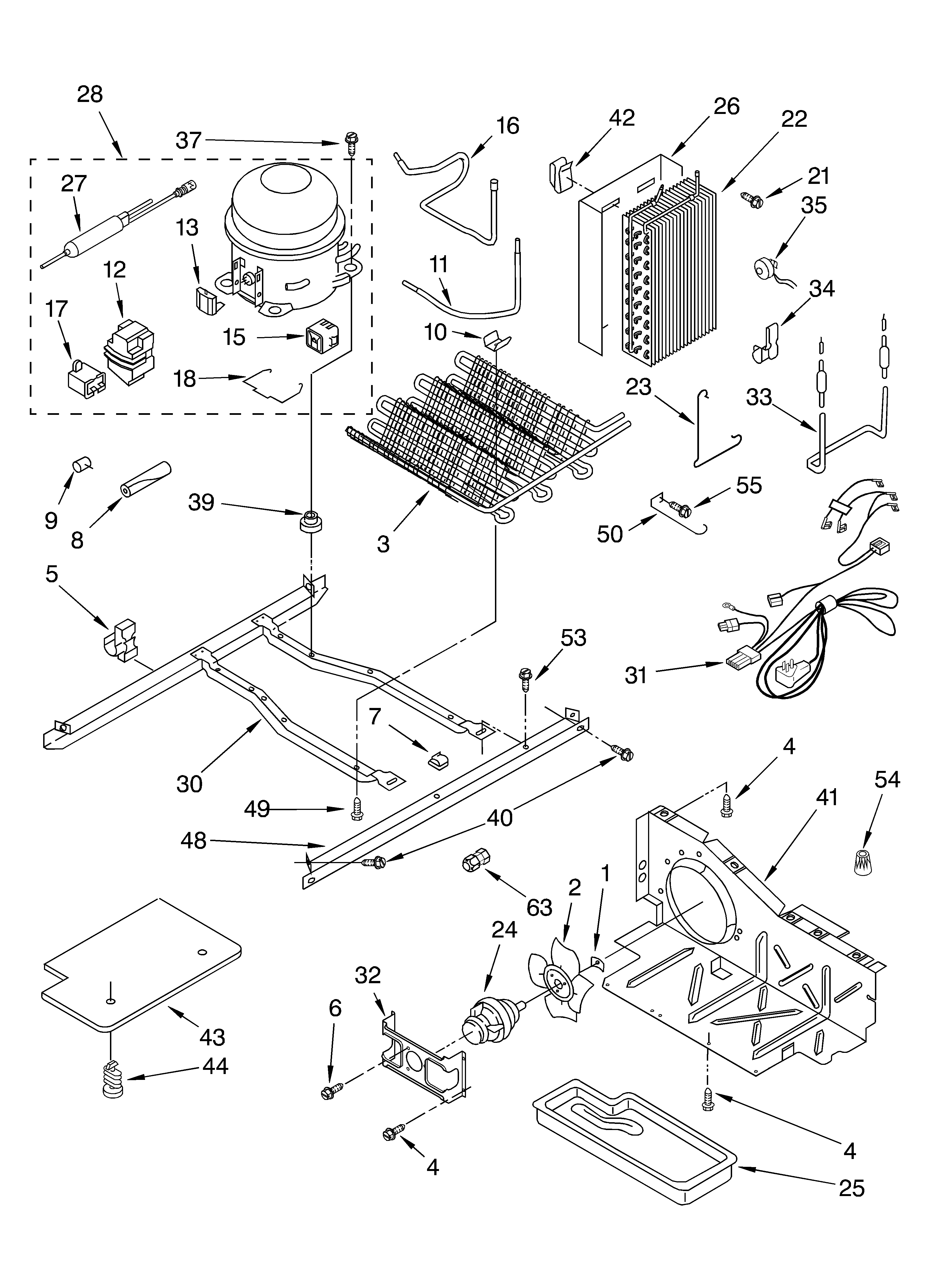 Whirlpool ED2NTQXKQ03 unit diagram