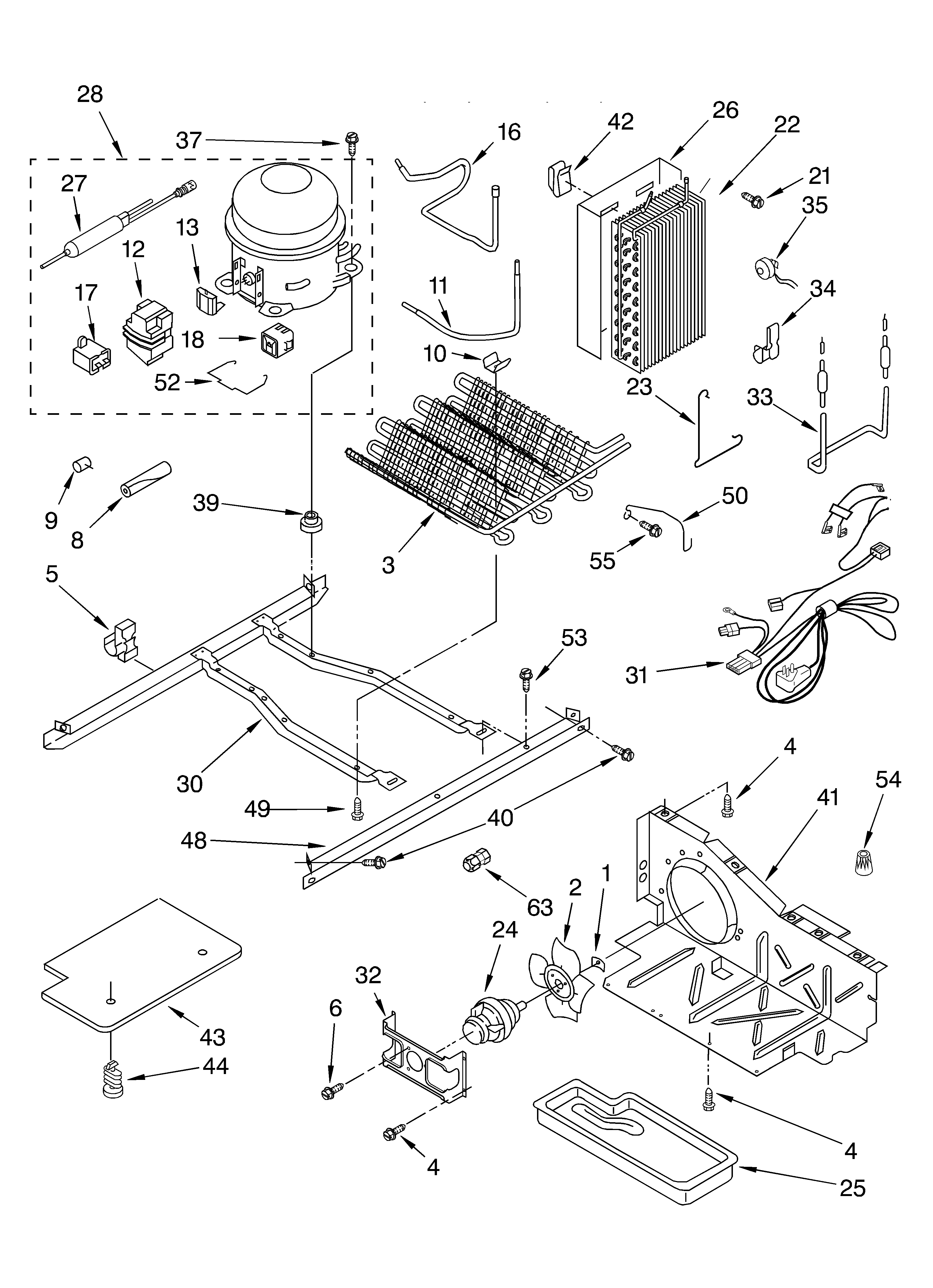Whirlpool ED2FHGXKT03 unit diagram