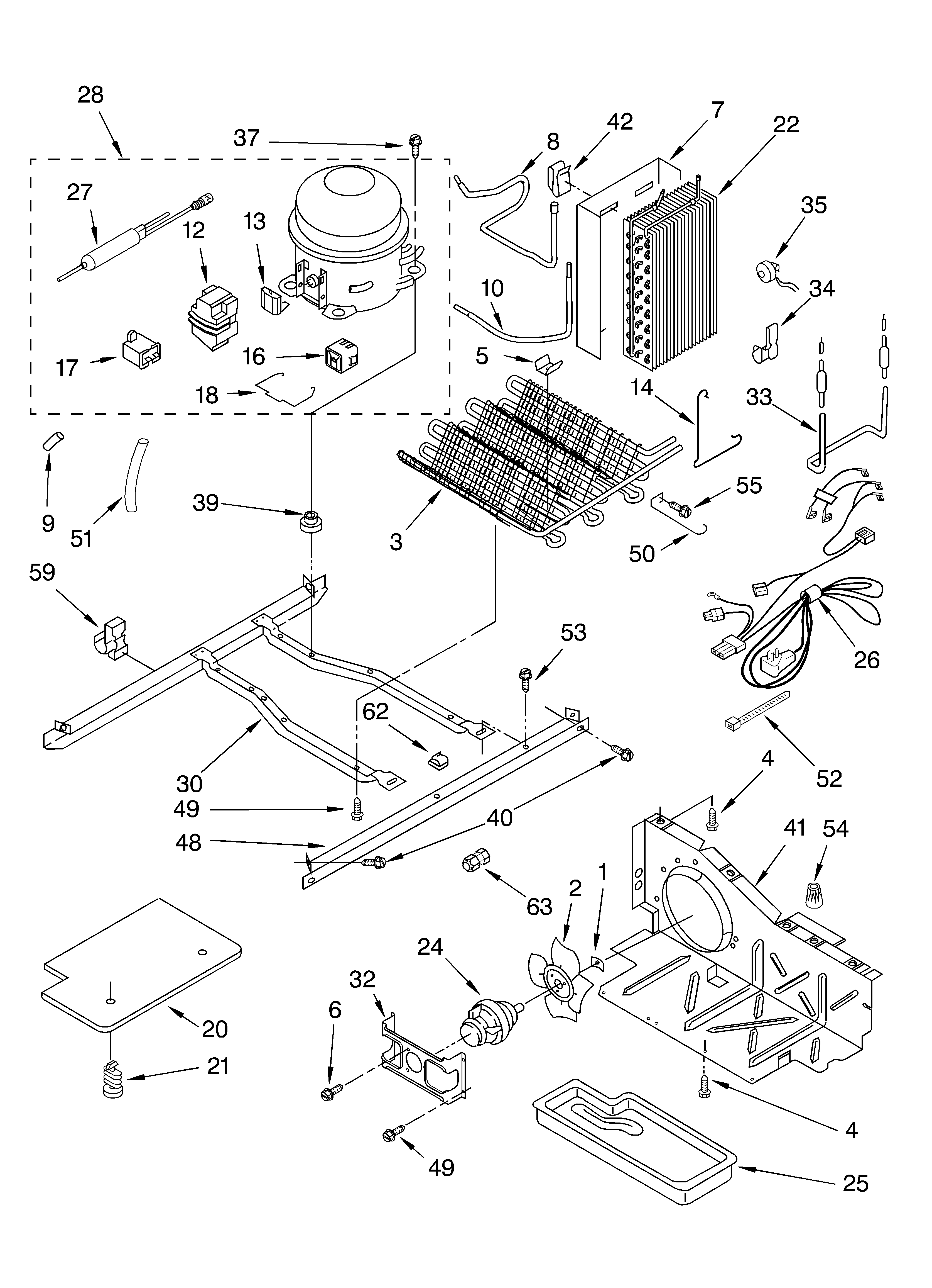 Whirlpool ED2CHQXKT03 unit diagram