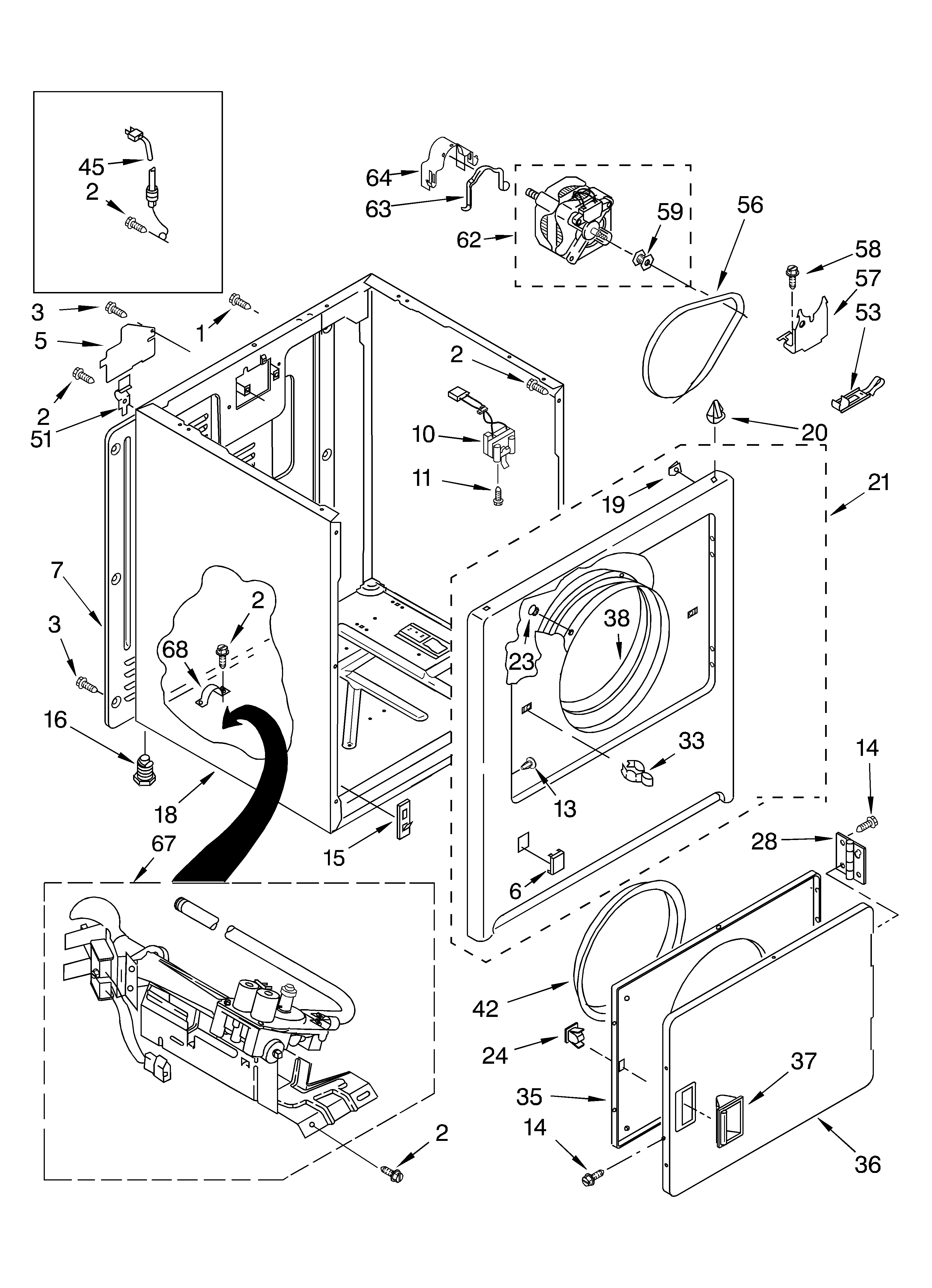 Crosley CGDX563JQ2 cabinet diagram