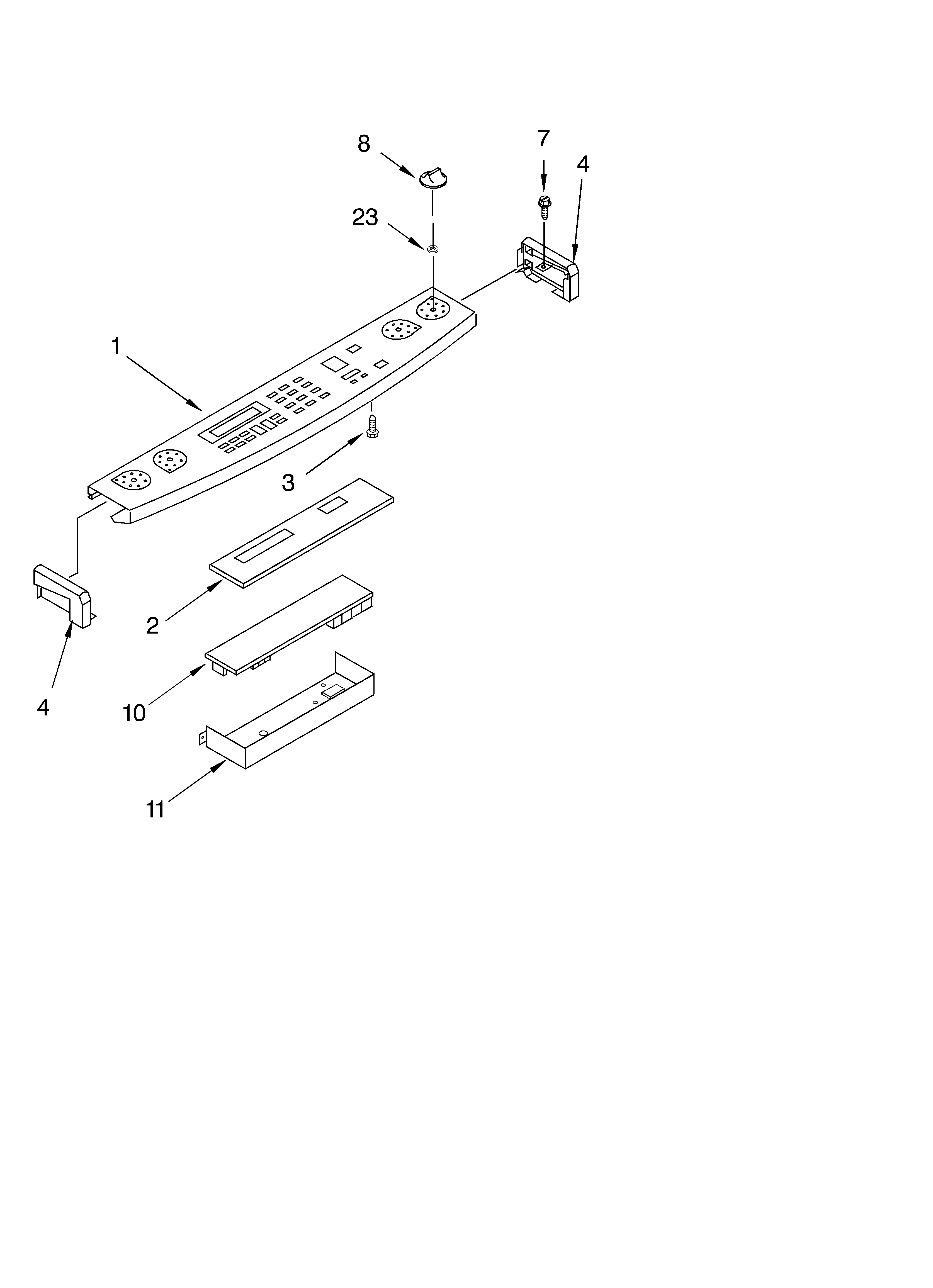 KitchenAid KGST307HBT9 control panel diagram