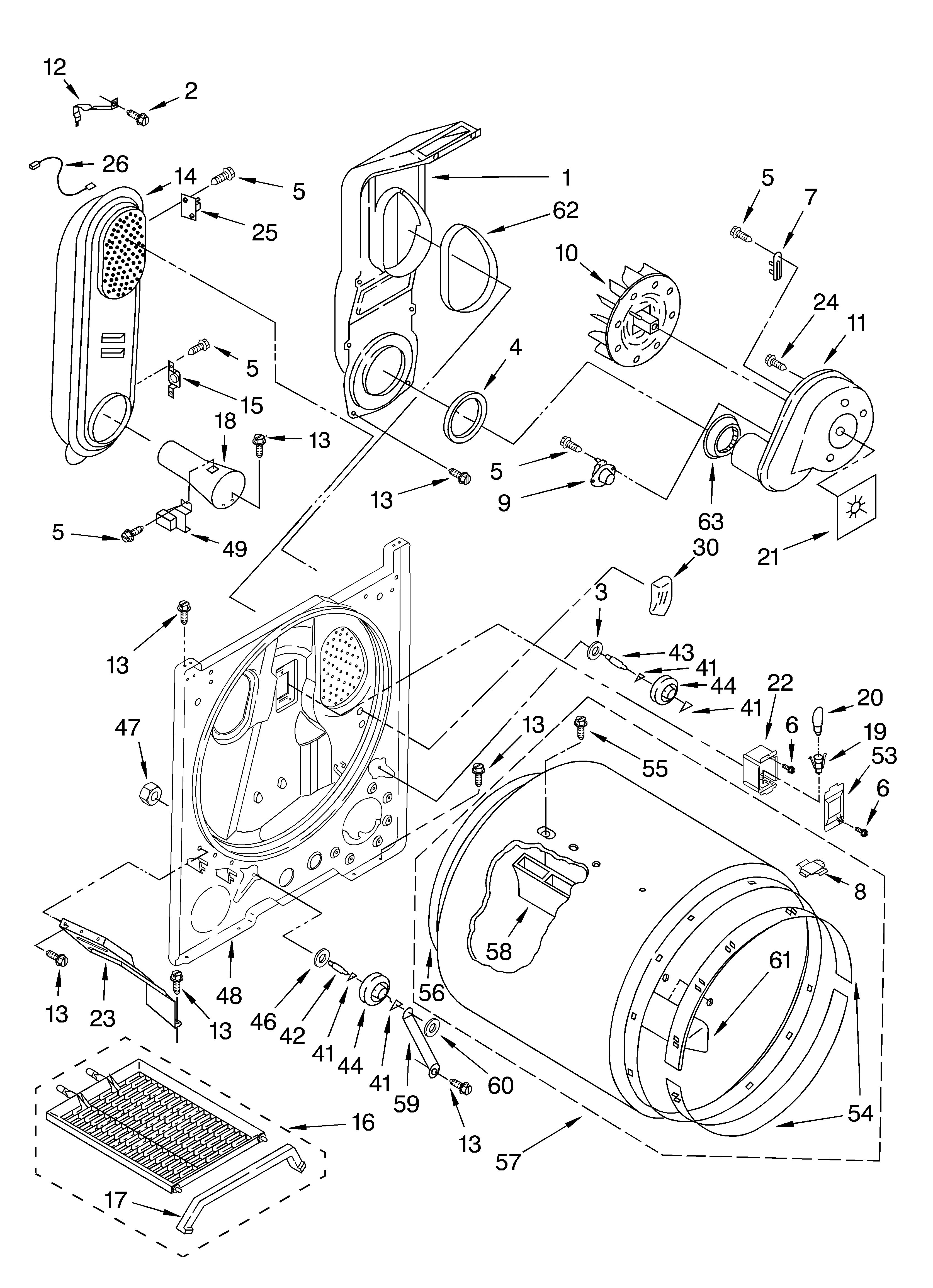 Whirlpool LGQ9558KT1 bulkhead diagram