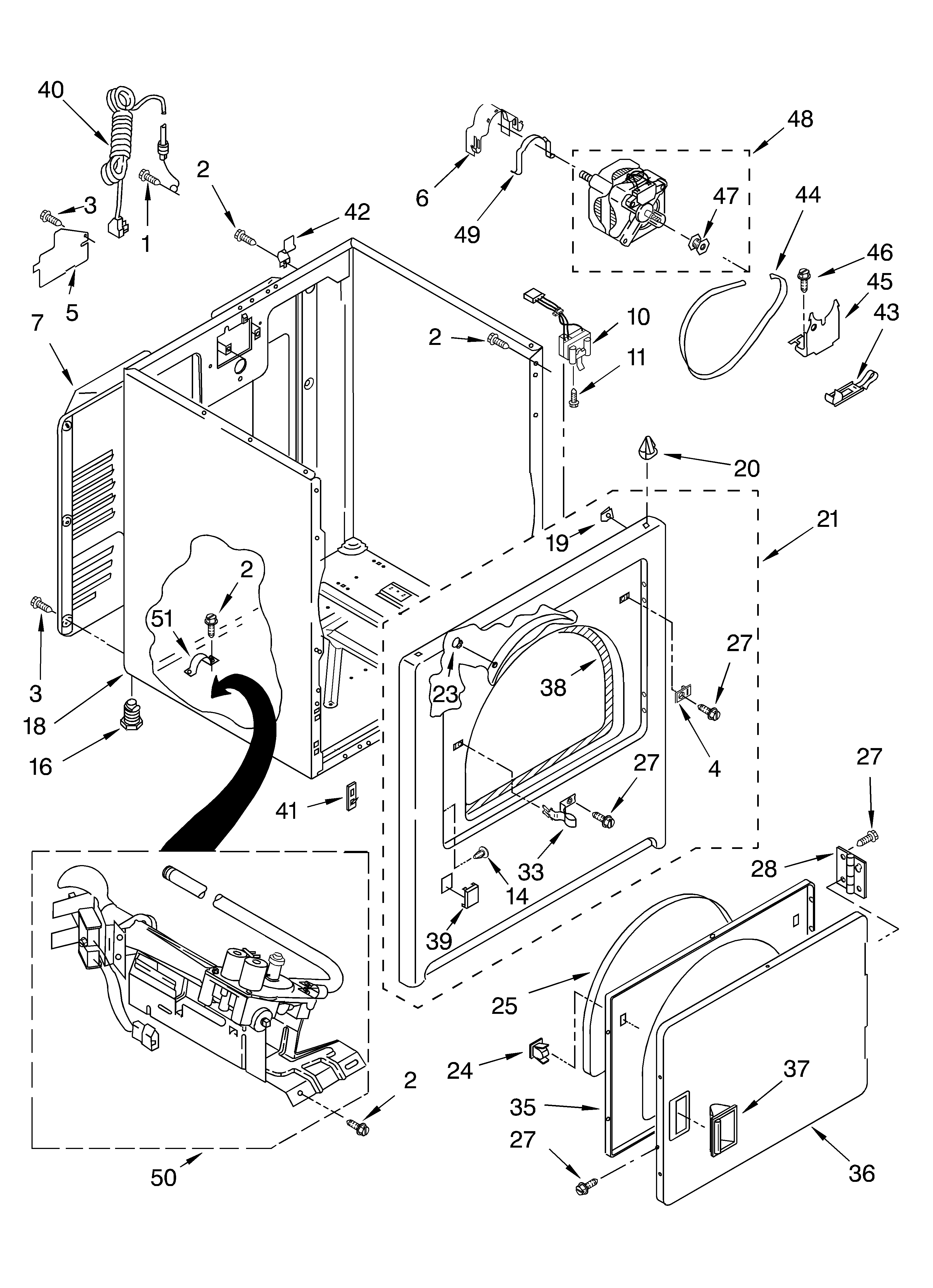 Whirlpool LGQ9857LW0 cabinet diagram