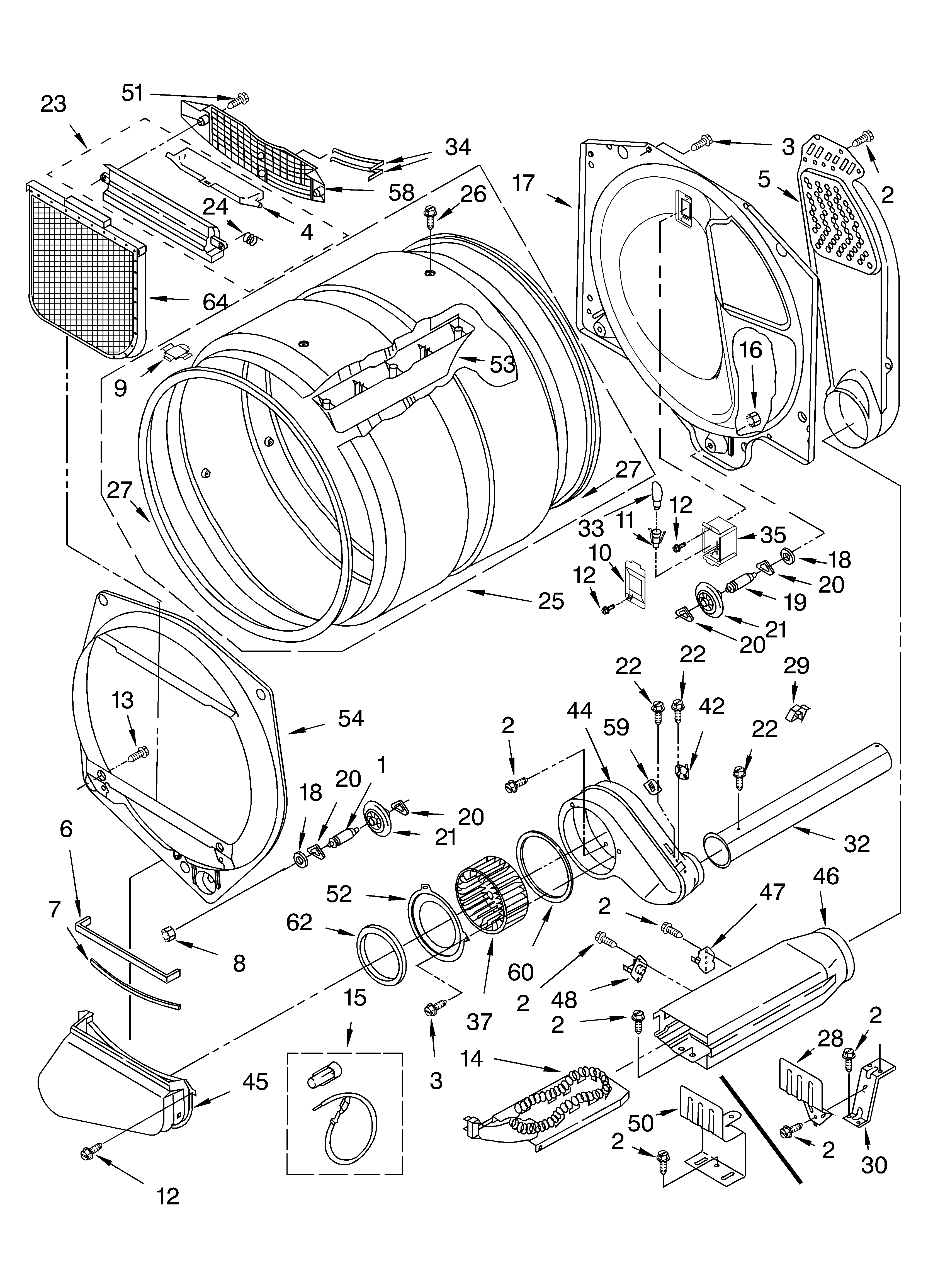 Whirlpool GEW9868KT1 bulkhead diagram