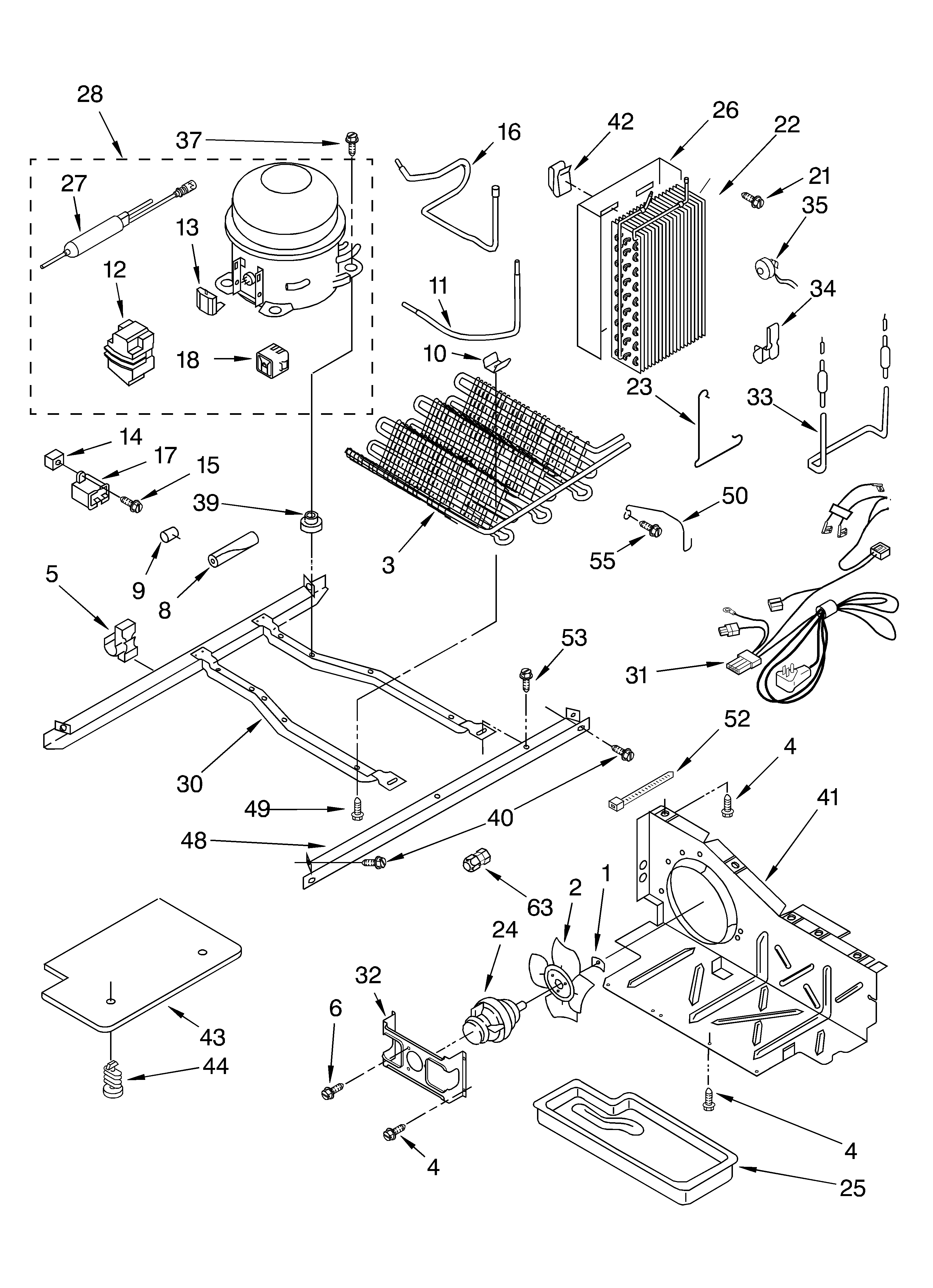 Whirlpool ED2FHEXLB01 unit diagram