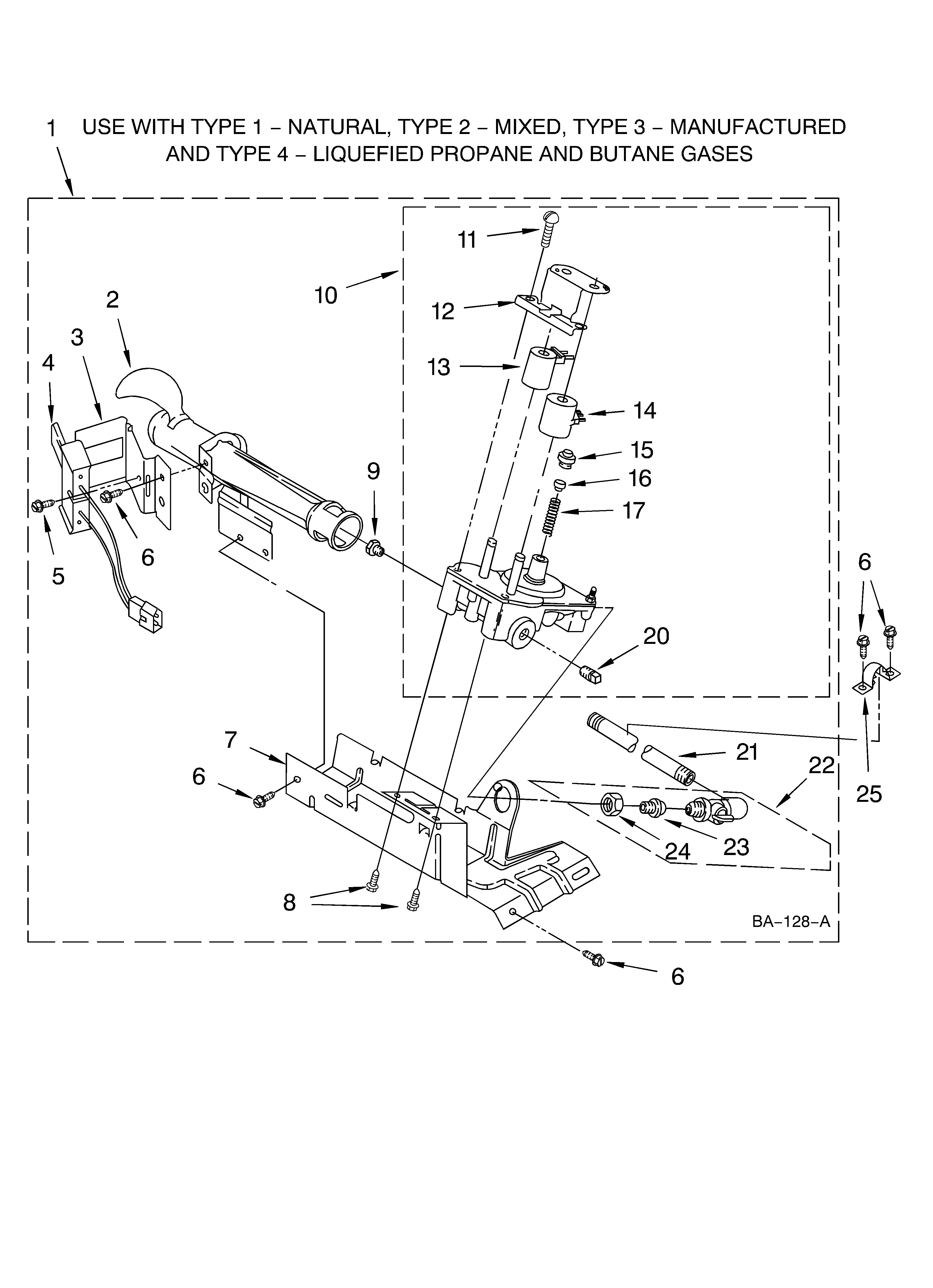 Whirlpool GCGM2901JQ1 3401771 burner assembly diagram