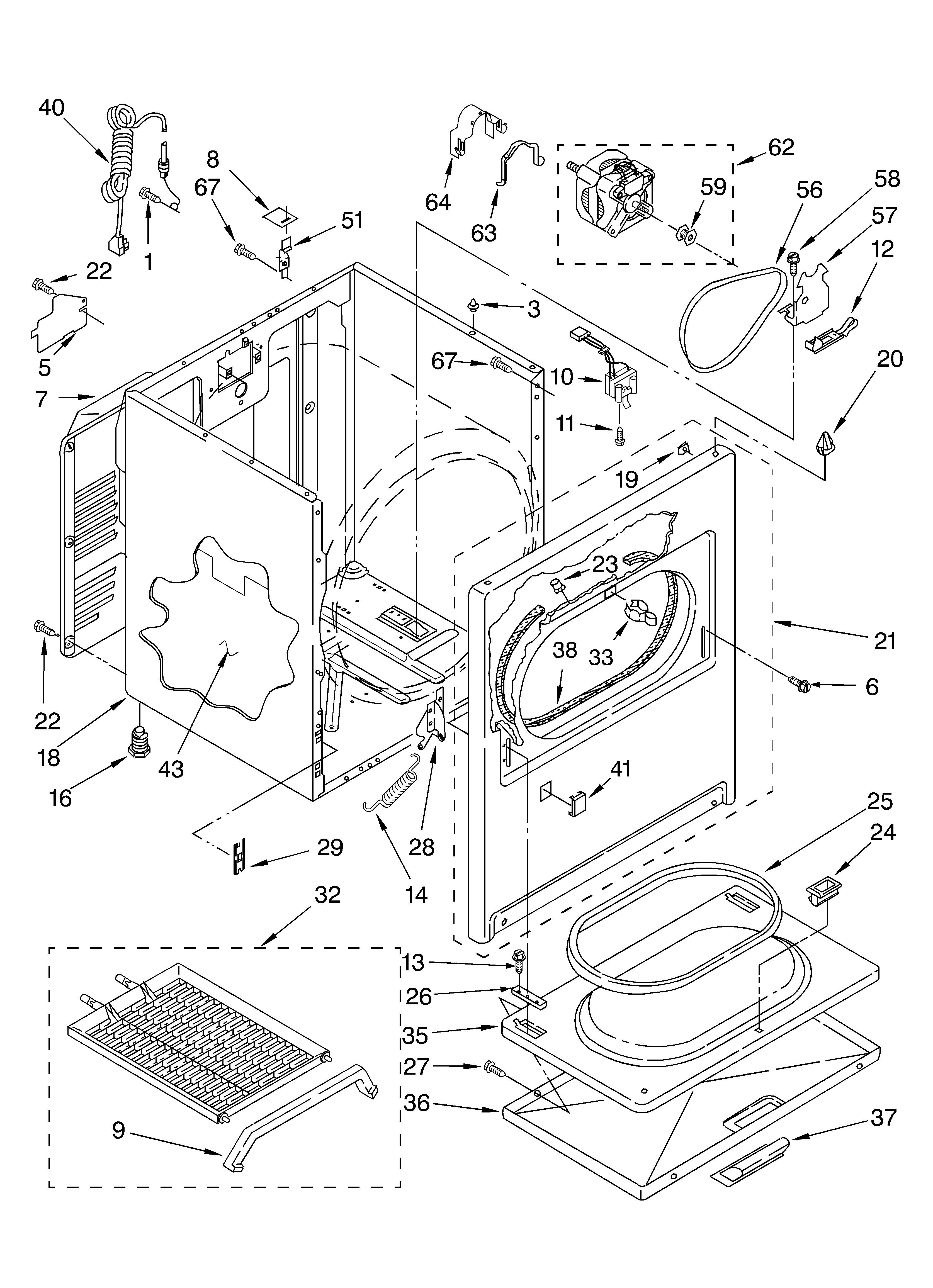 KitchenAid KGYS855JE2 cabinet diagram