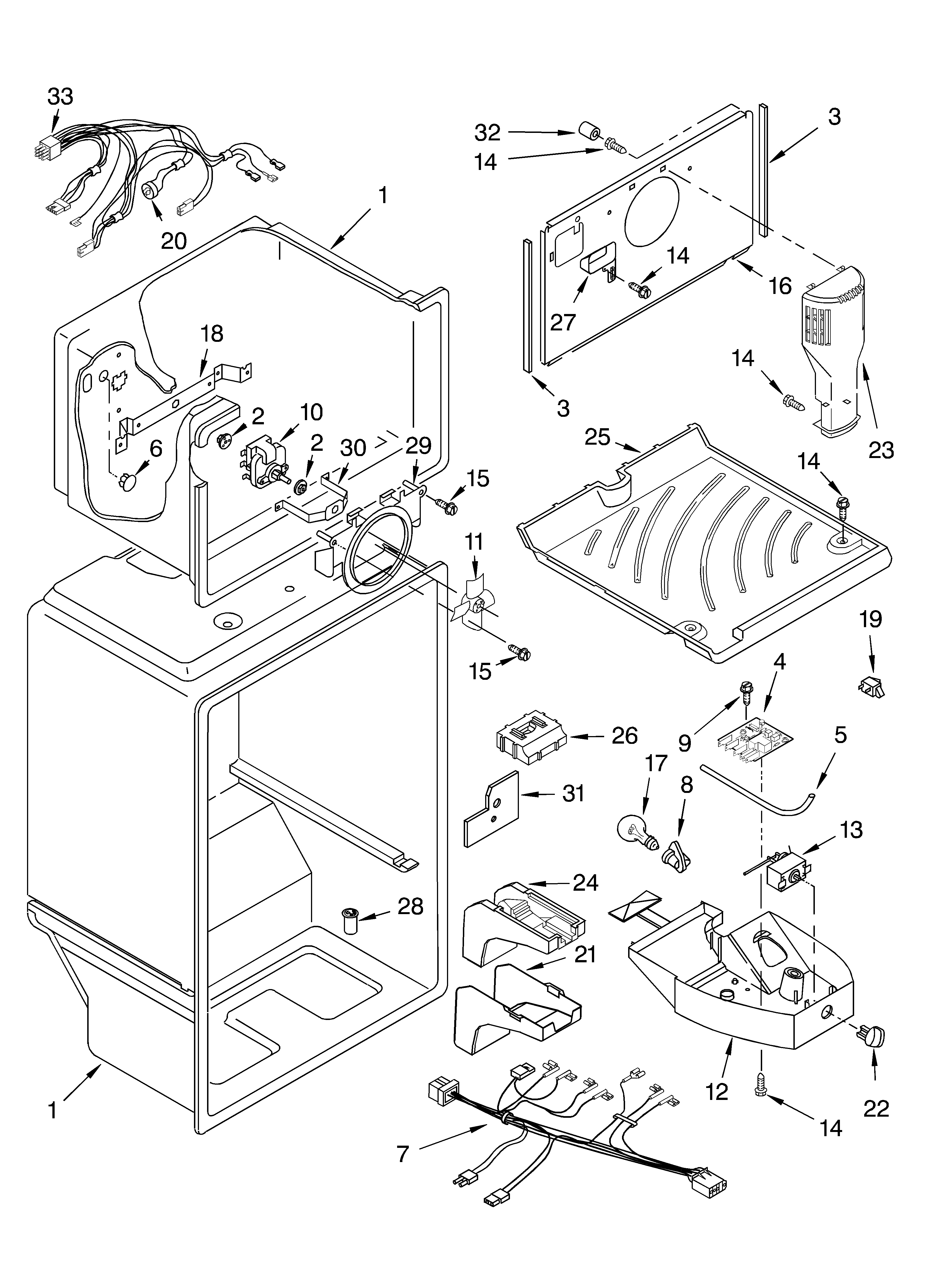 Whirlpool ET1MTEXLQ01 liner diagram