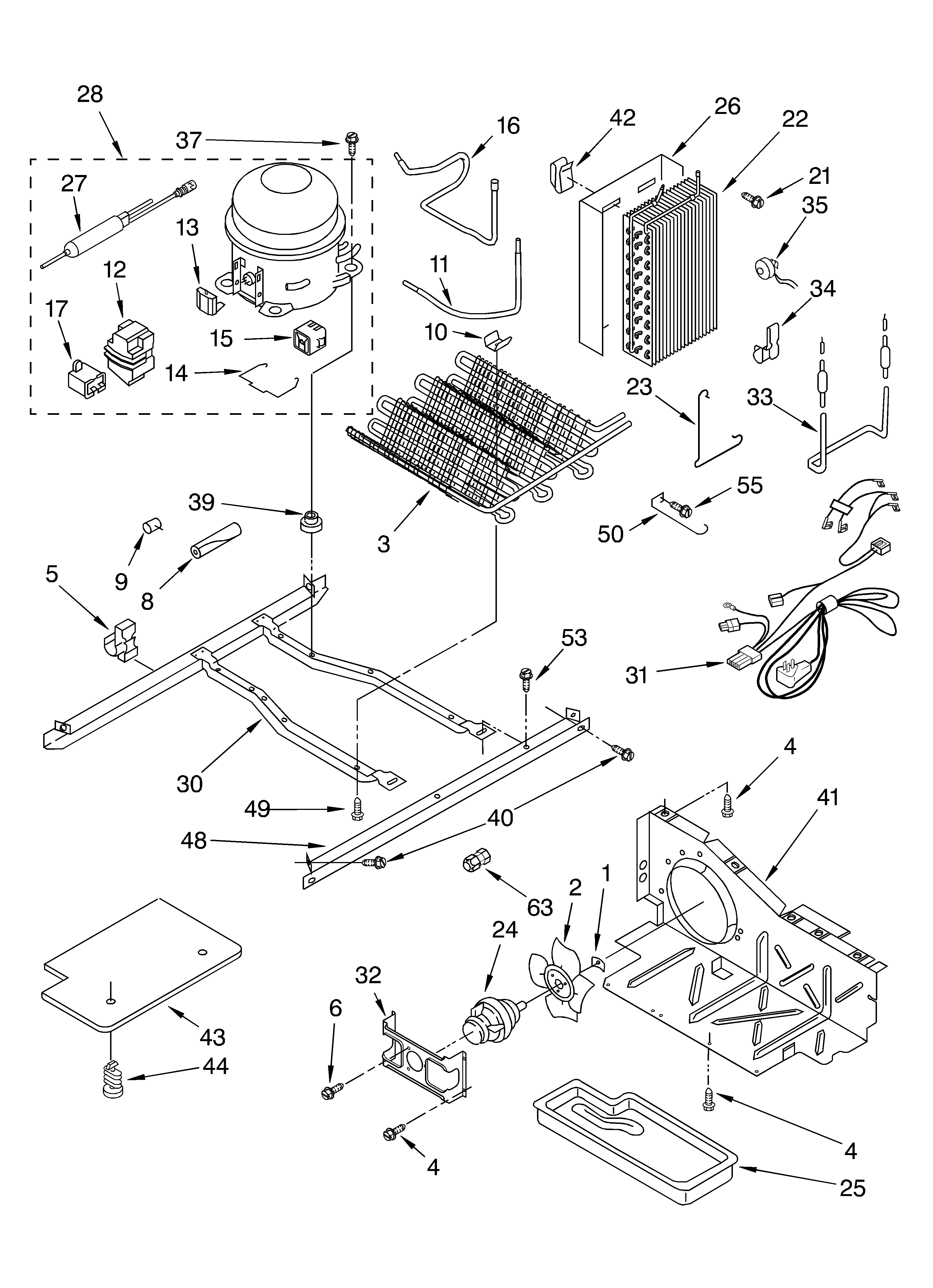 Whirlpool ED2NTGXLT01 unit diagram