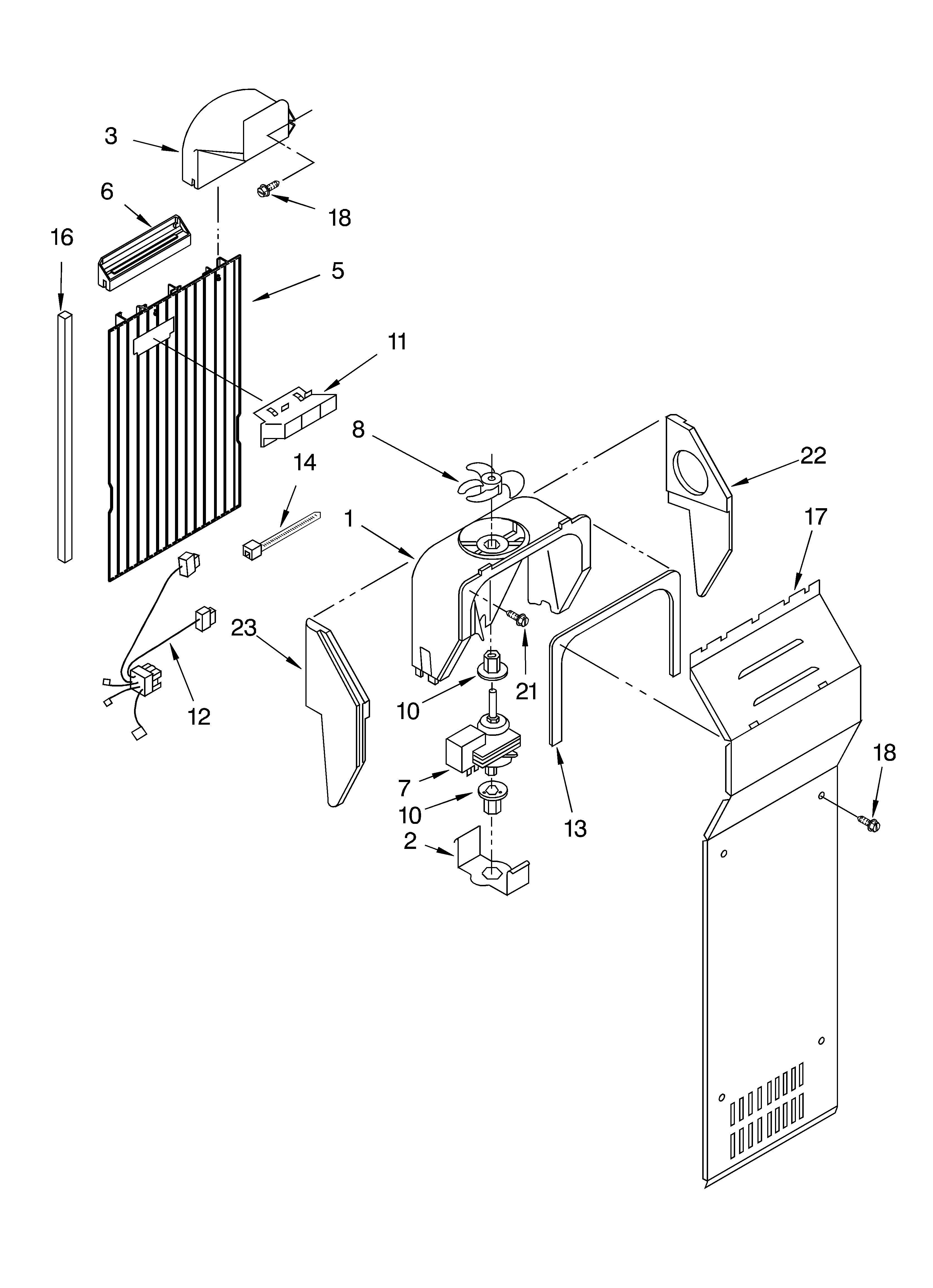 Whirlpool ED2YHGXLQ01 air flow diagram