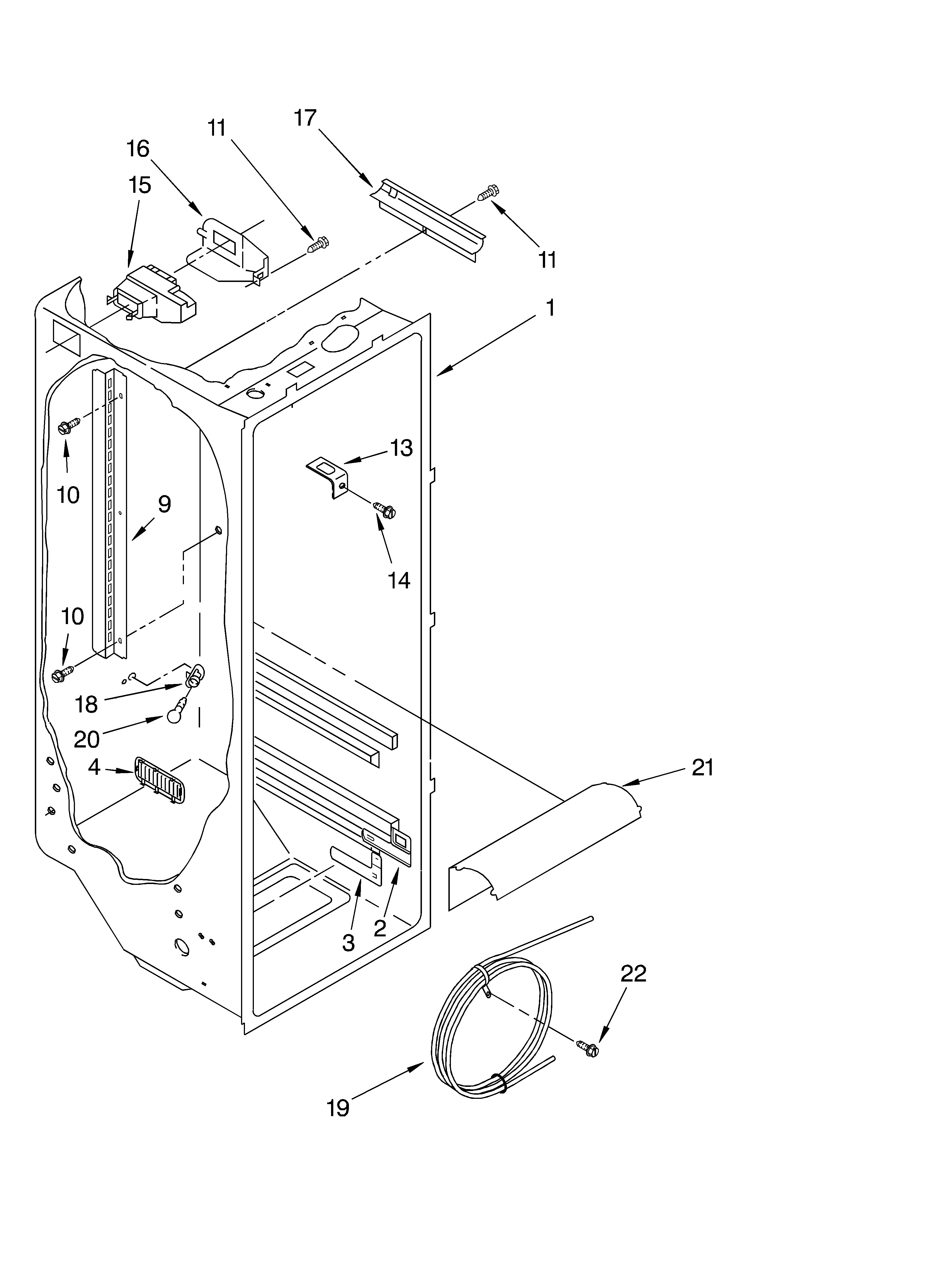 Whirlpool GD2SHAXLQ02 refrigerator liner diagram