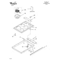 Whirlpool RS610PXGW9 cooktop/literature diagram