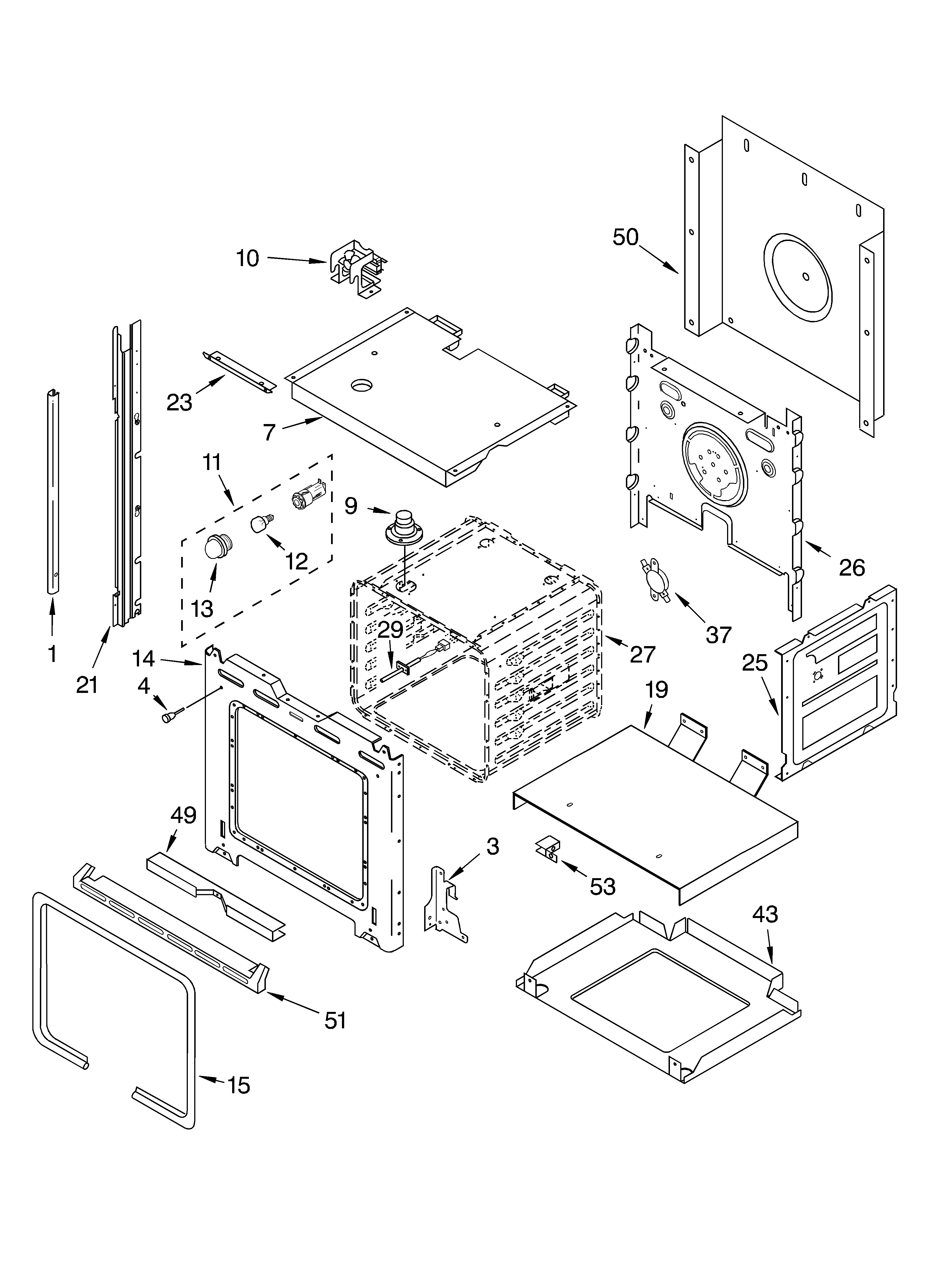 Whirlpool RS610PXGW9 oven diagram