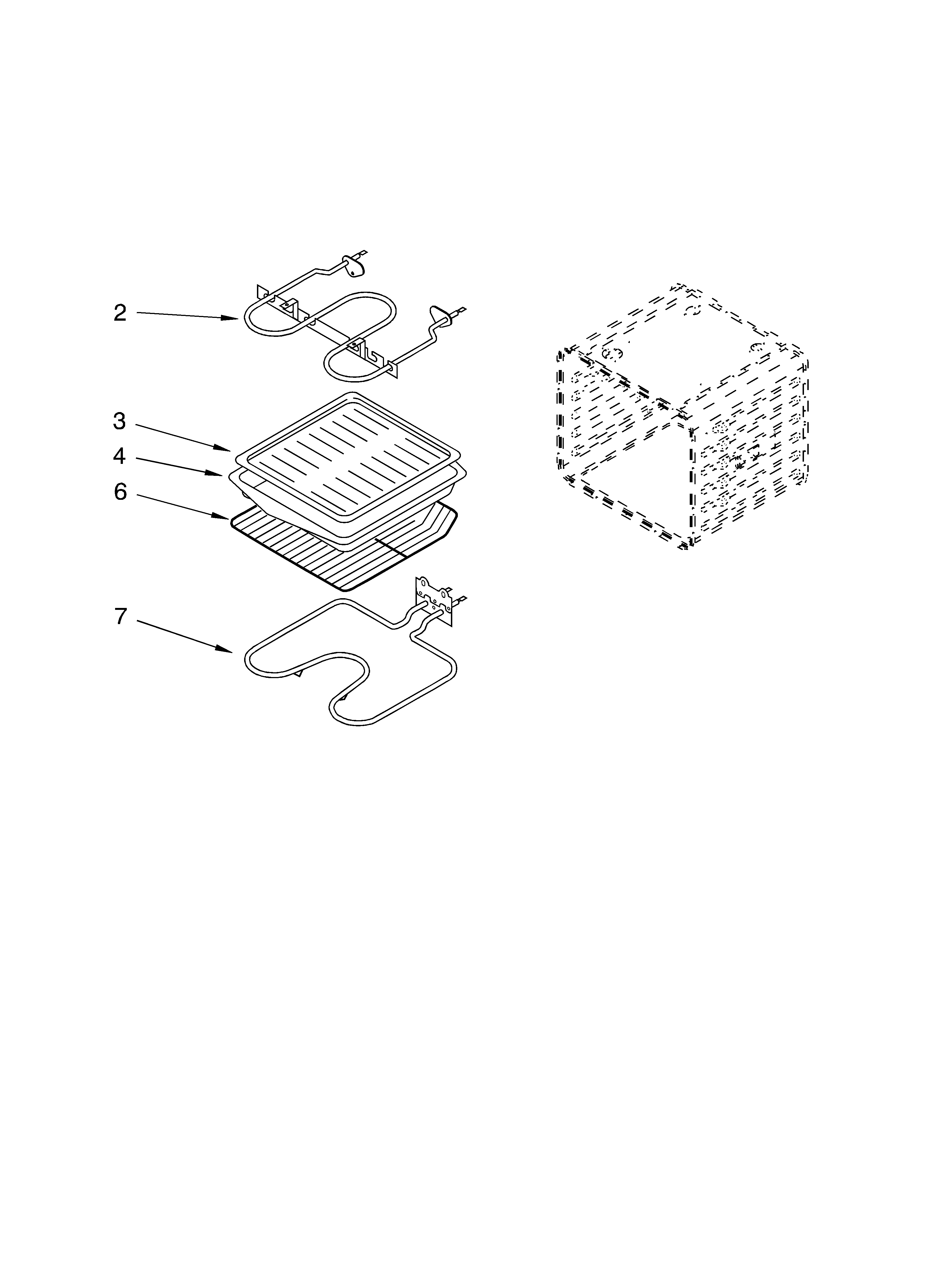 Whirlpool RS610PXGW9 internal oven diagram