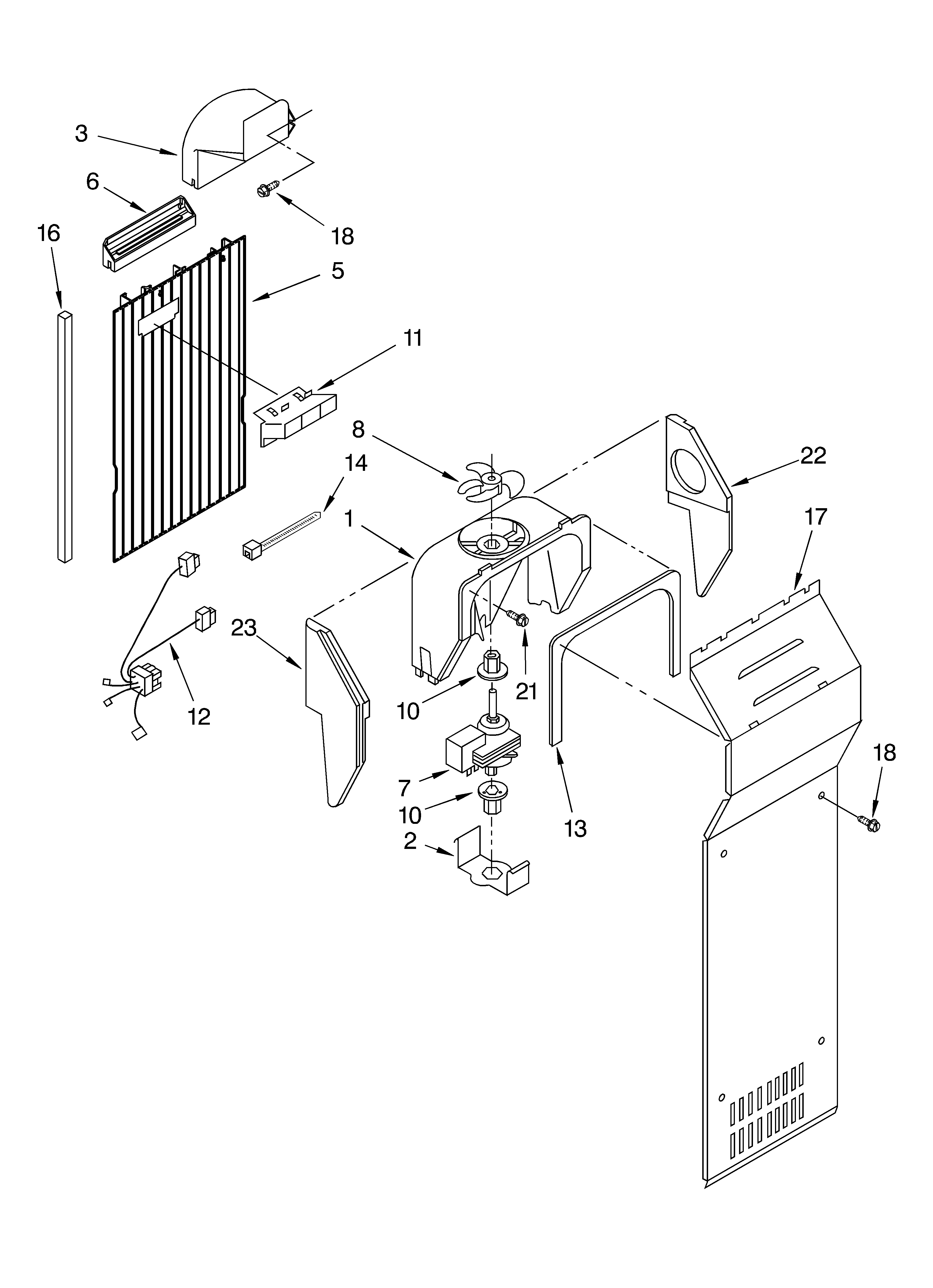 Whirlpool ED2GTQXKT04 air flow diagram
