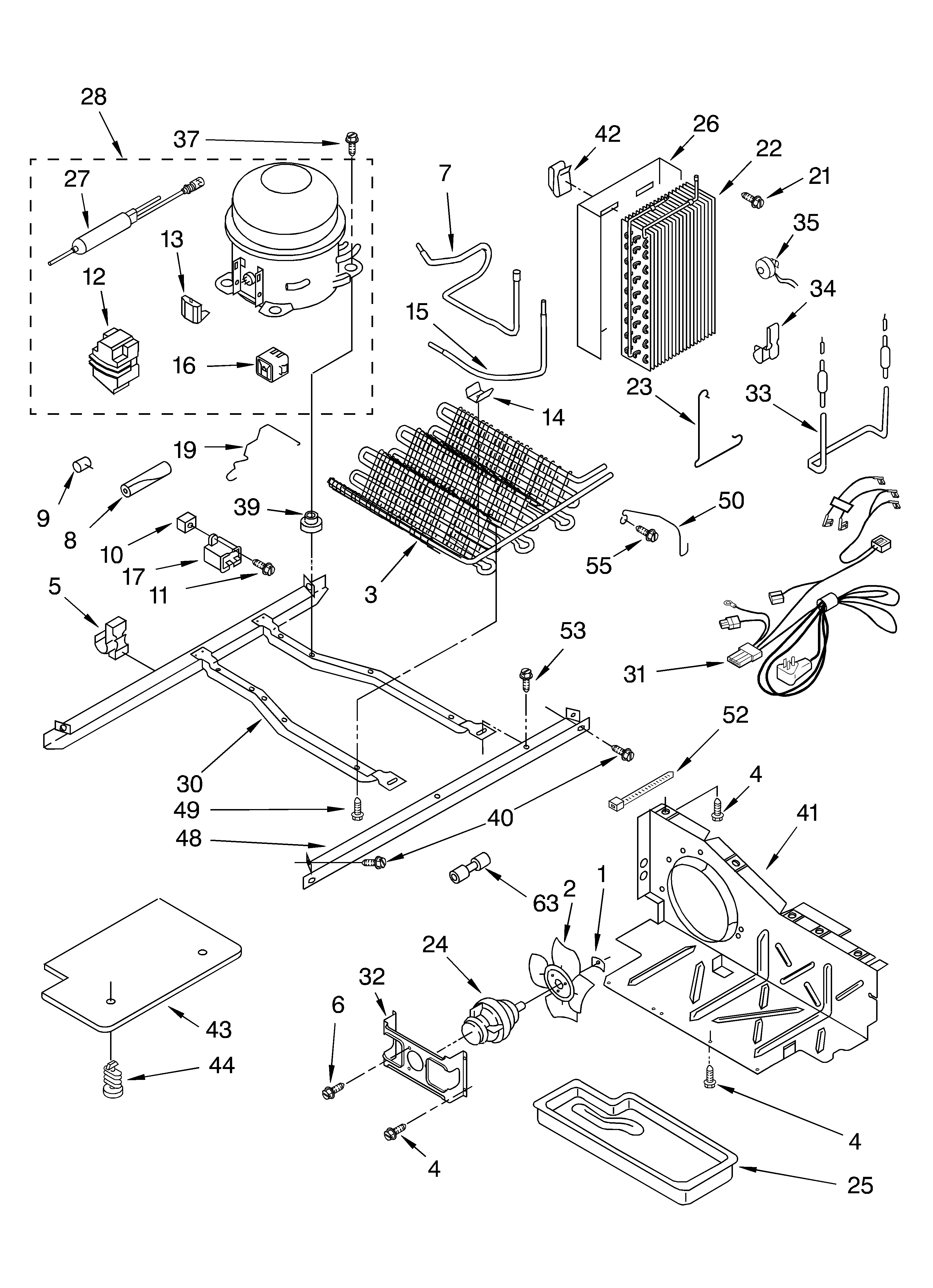 Whirlpool GD5NHGXLQ01 unit diagram