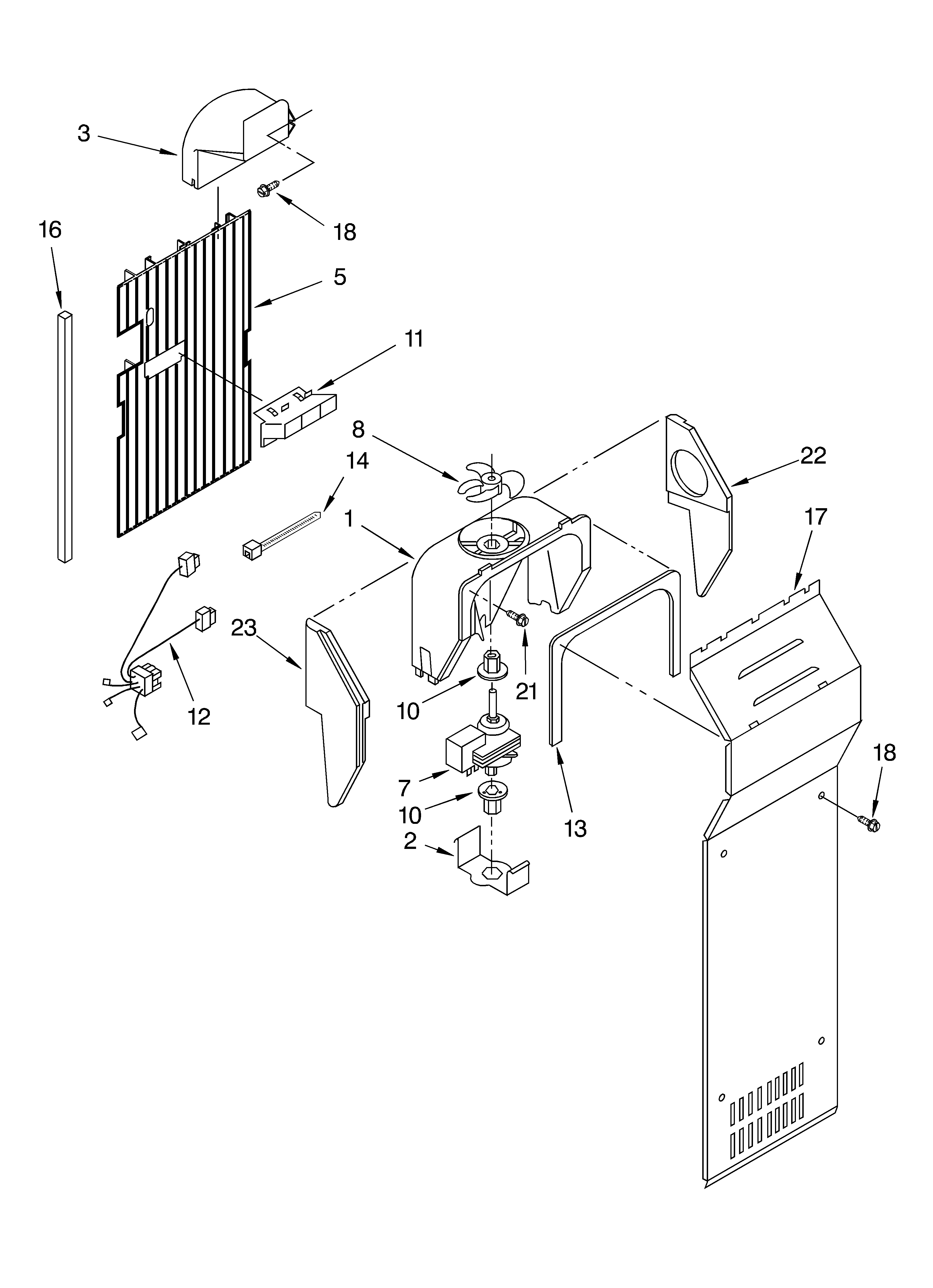 Whirlpool GD5NHGXLQ01 air flow diagram