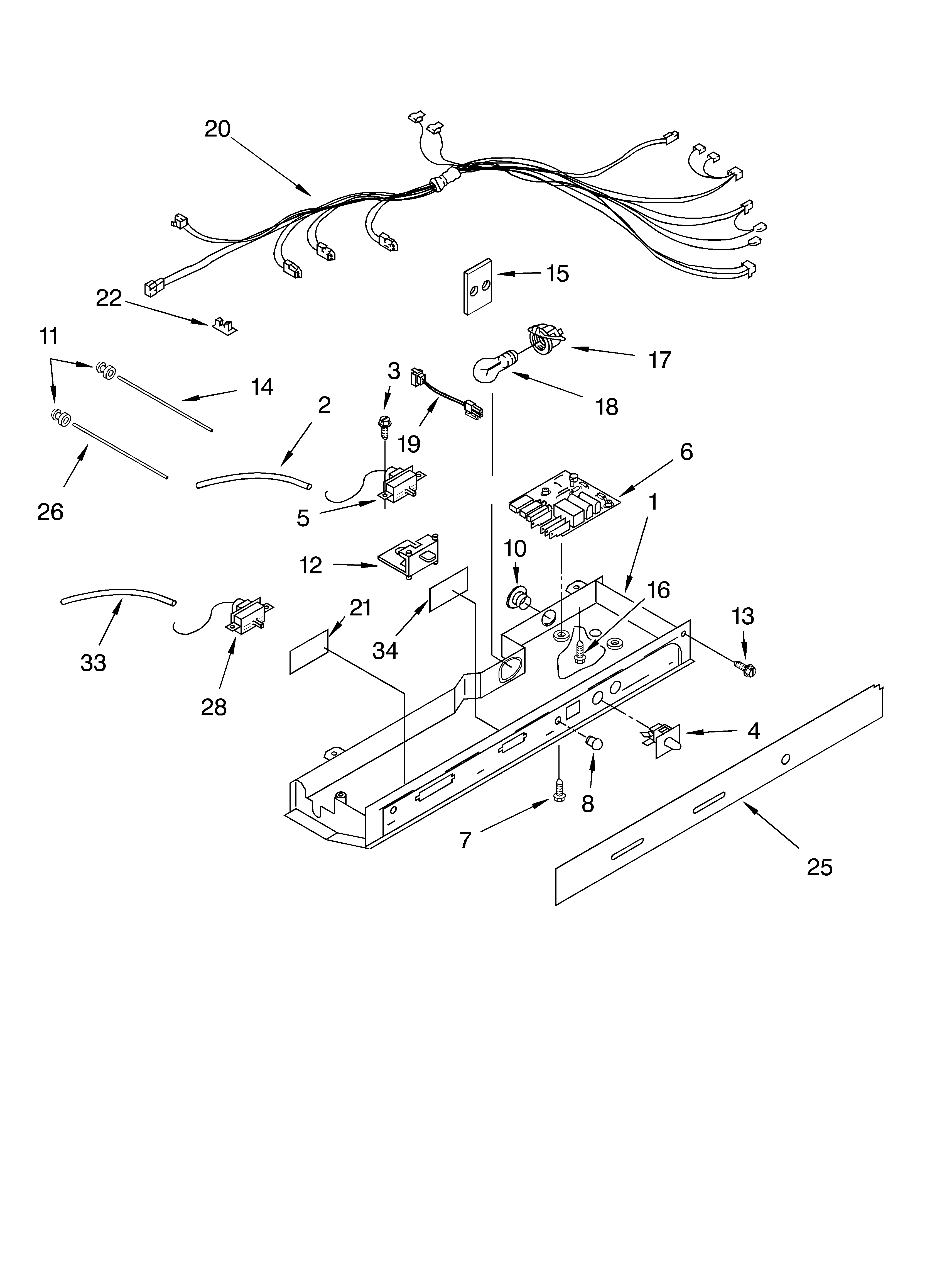 KitchenAid KSRK22ILWH02 control/optional diagram