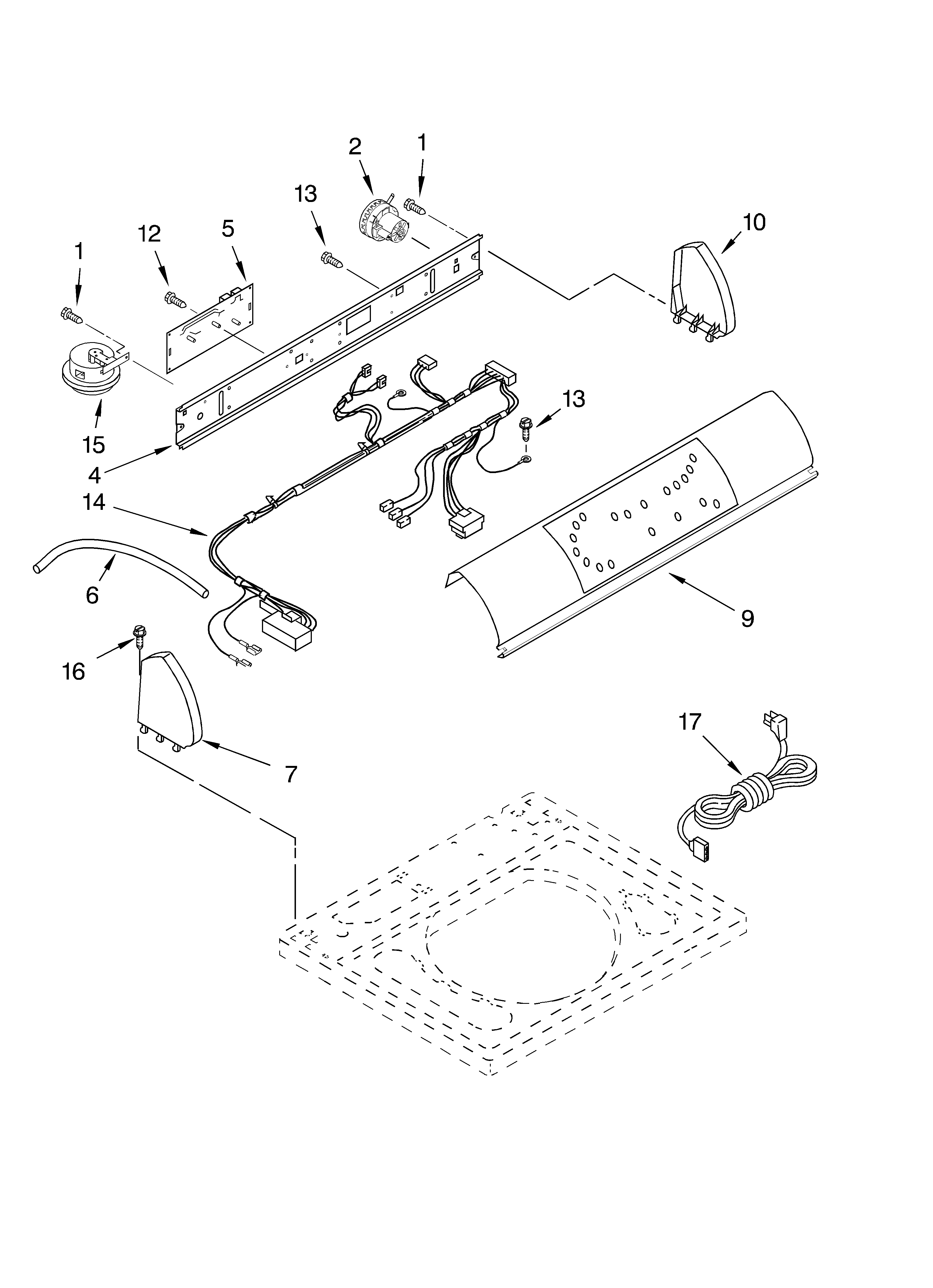 Whirlpool GSX9885JQ0 control panel diagram