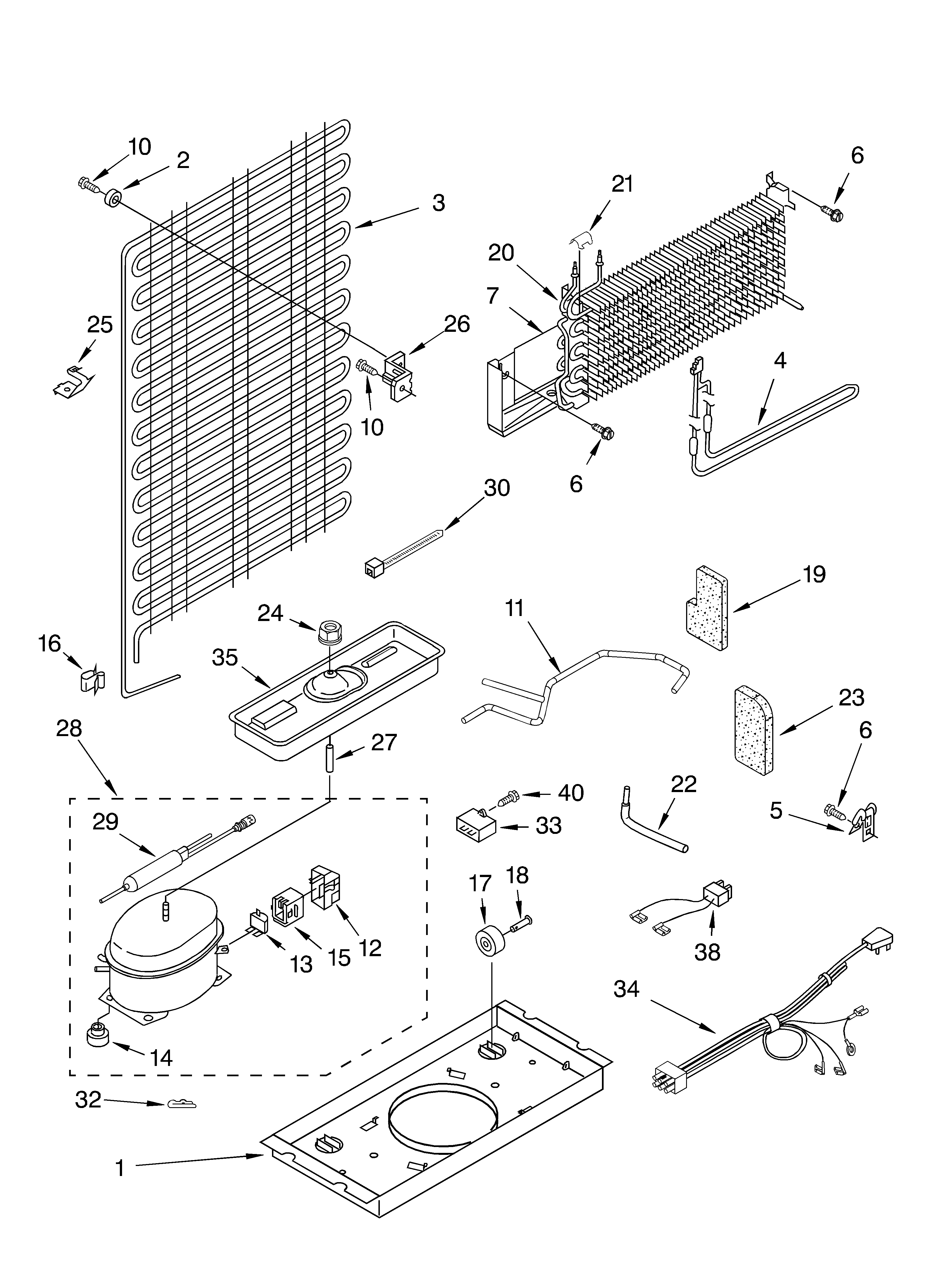 Roper RT14DKYKQ01 unit diagram