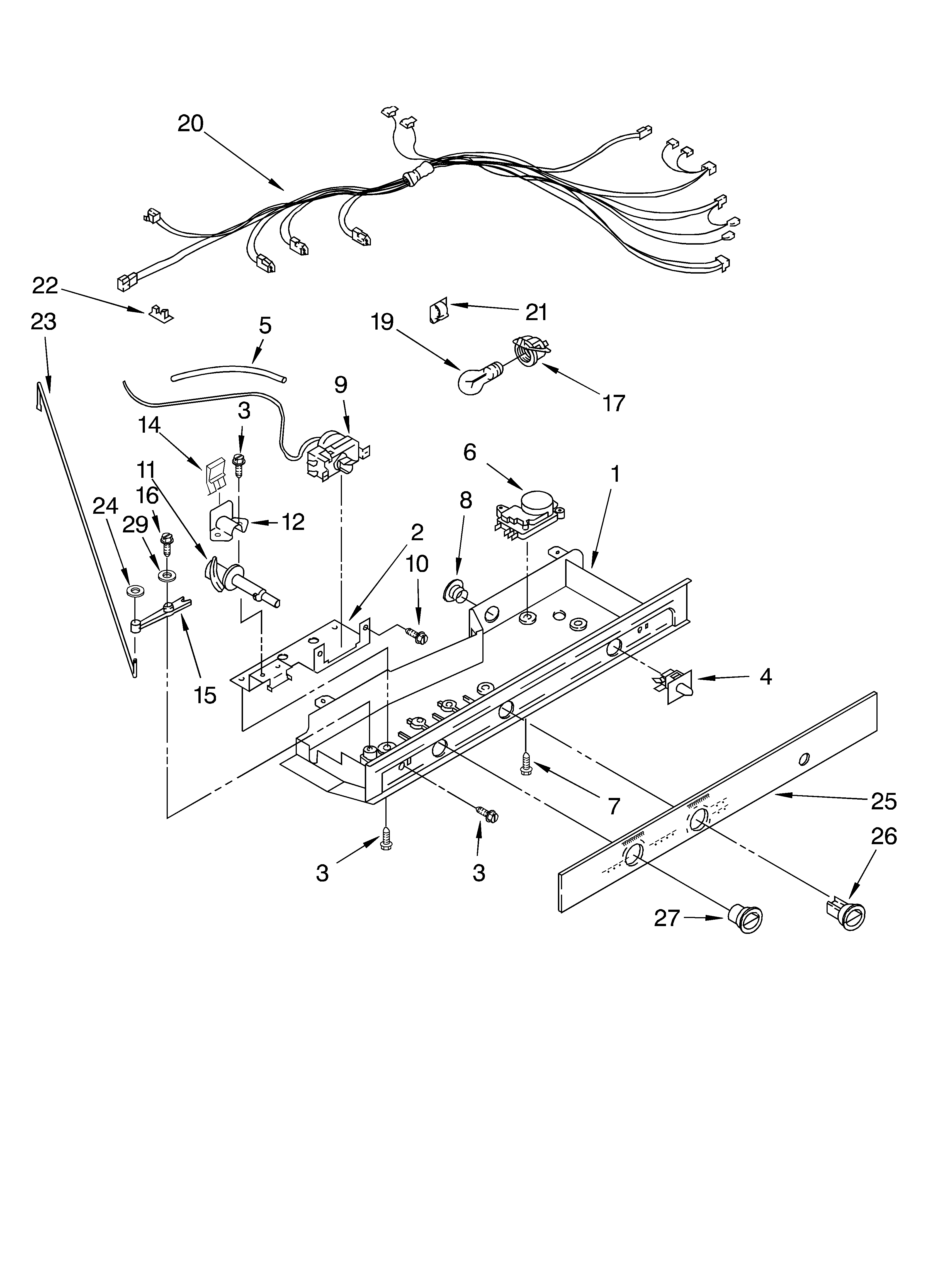 Whirlpool GD2SHKXKQ01 control/optional diagram