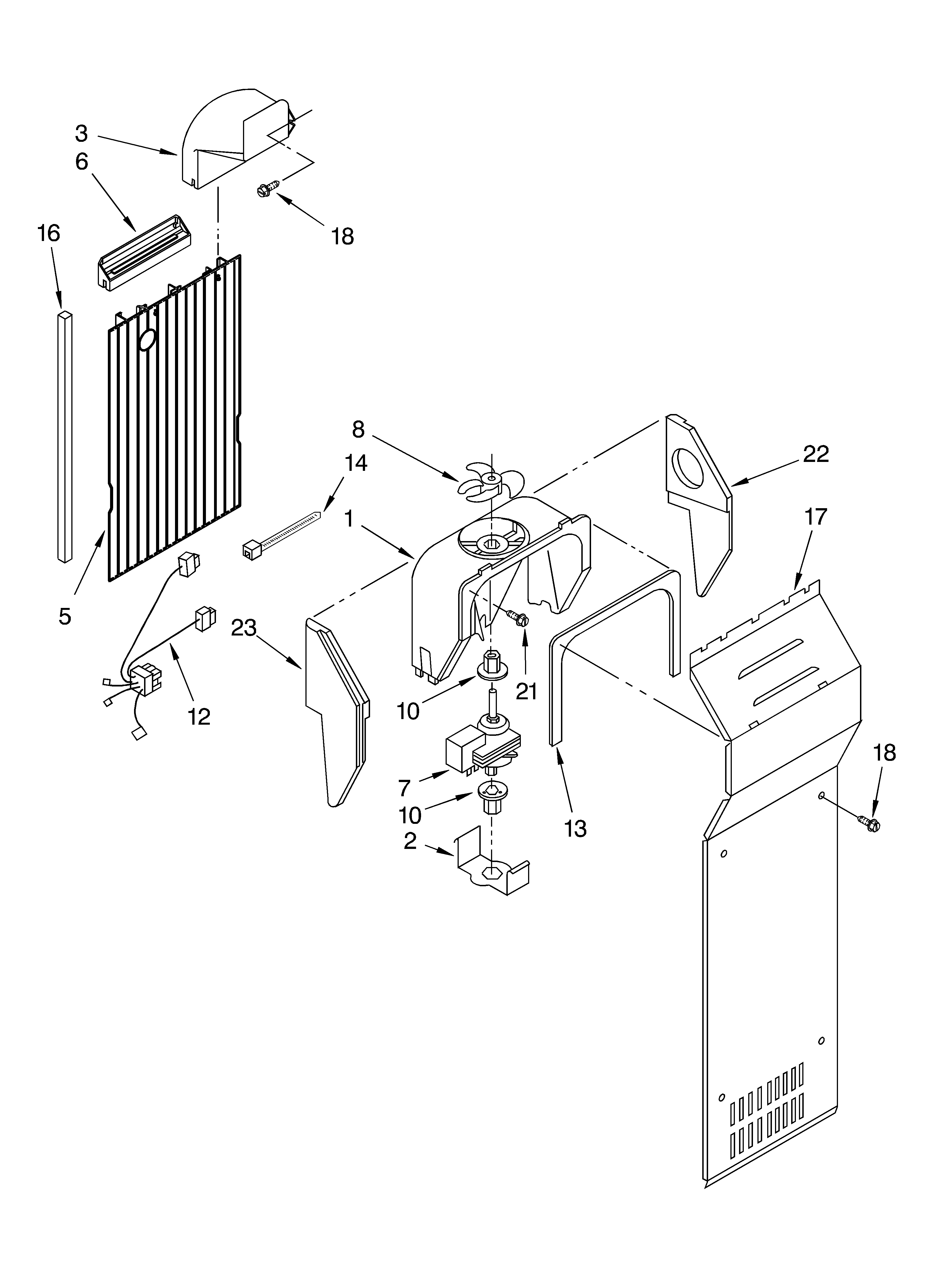 Whirlpool 4YED2FHKKT01 air flow diagram