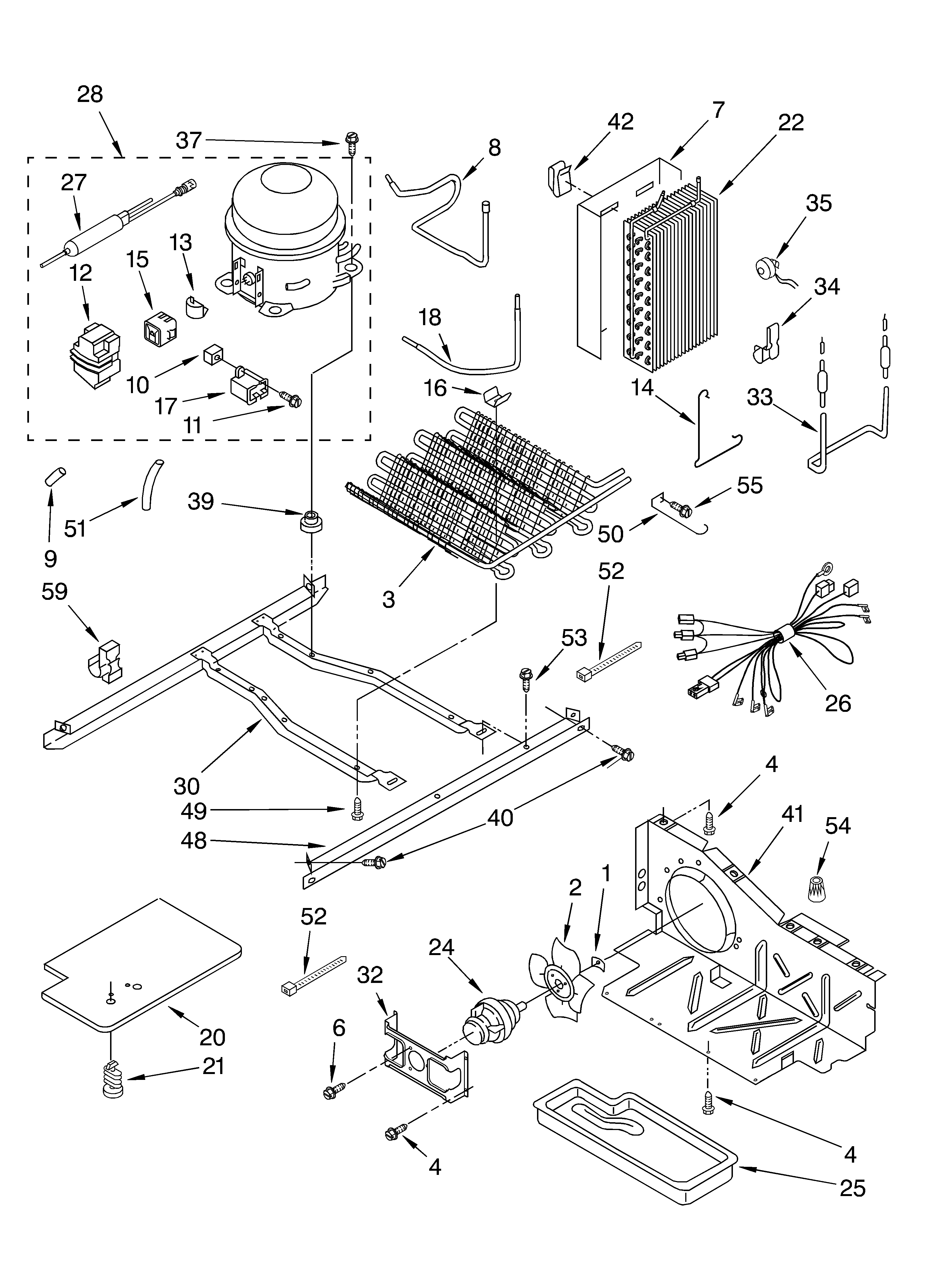 Whirlpool 4YED2FHKKT01 unit/optional diagram
