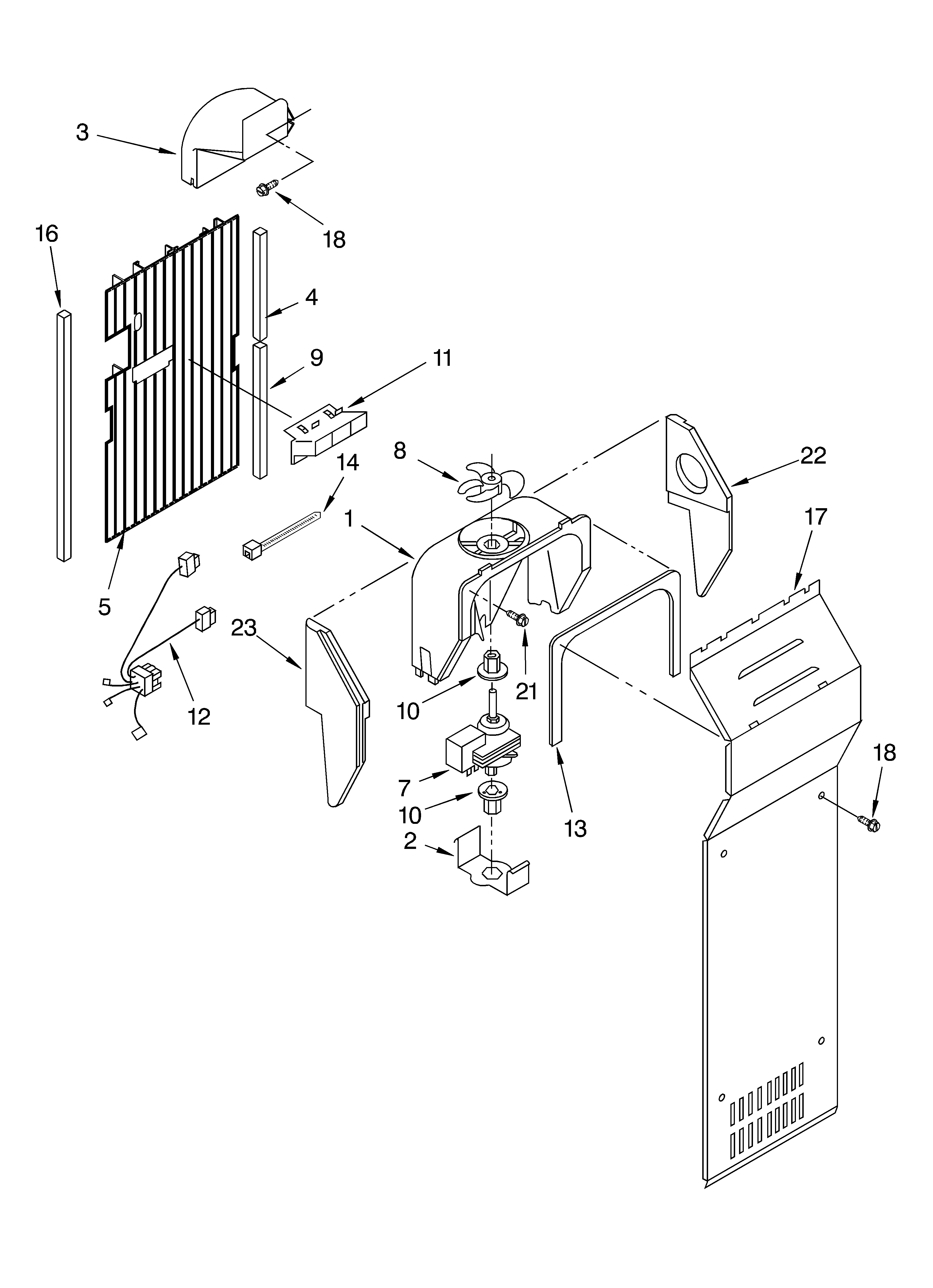 Whirlpool 4YGD25DCHT02 air flow diagram