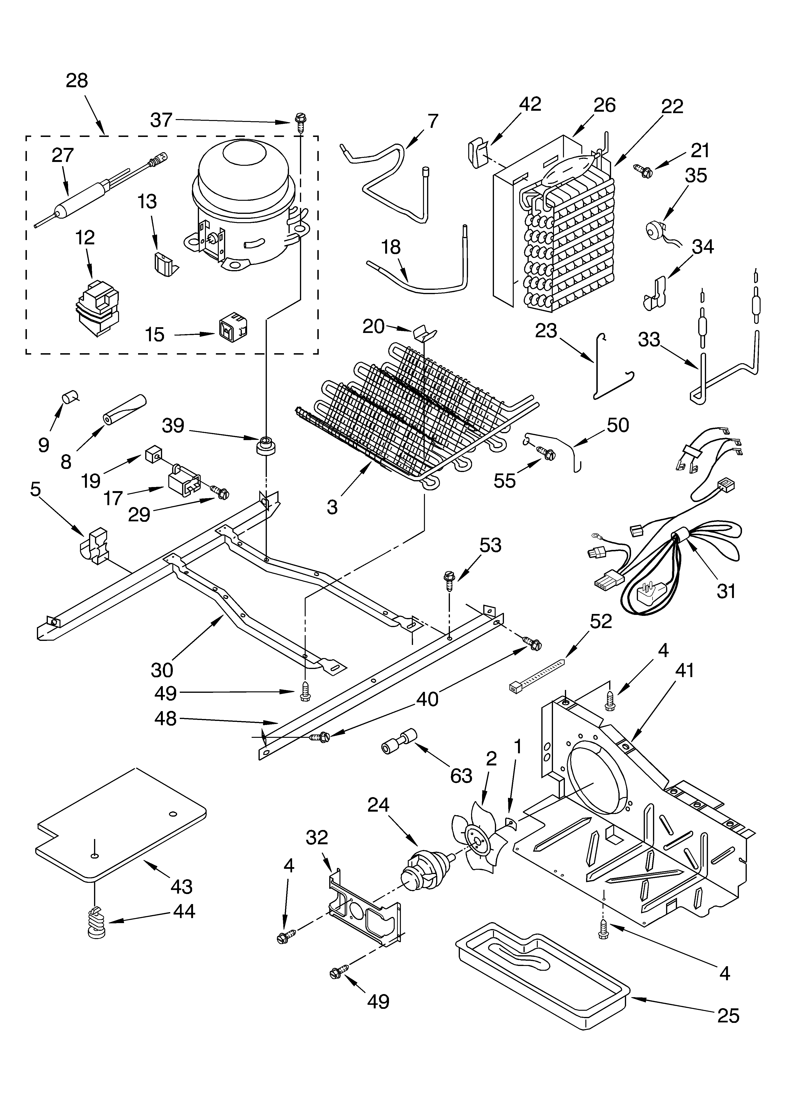 KitchenAid KSRK25ILSS01 unit diagram