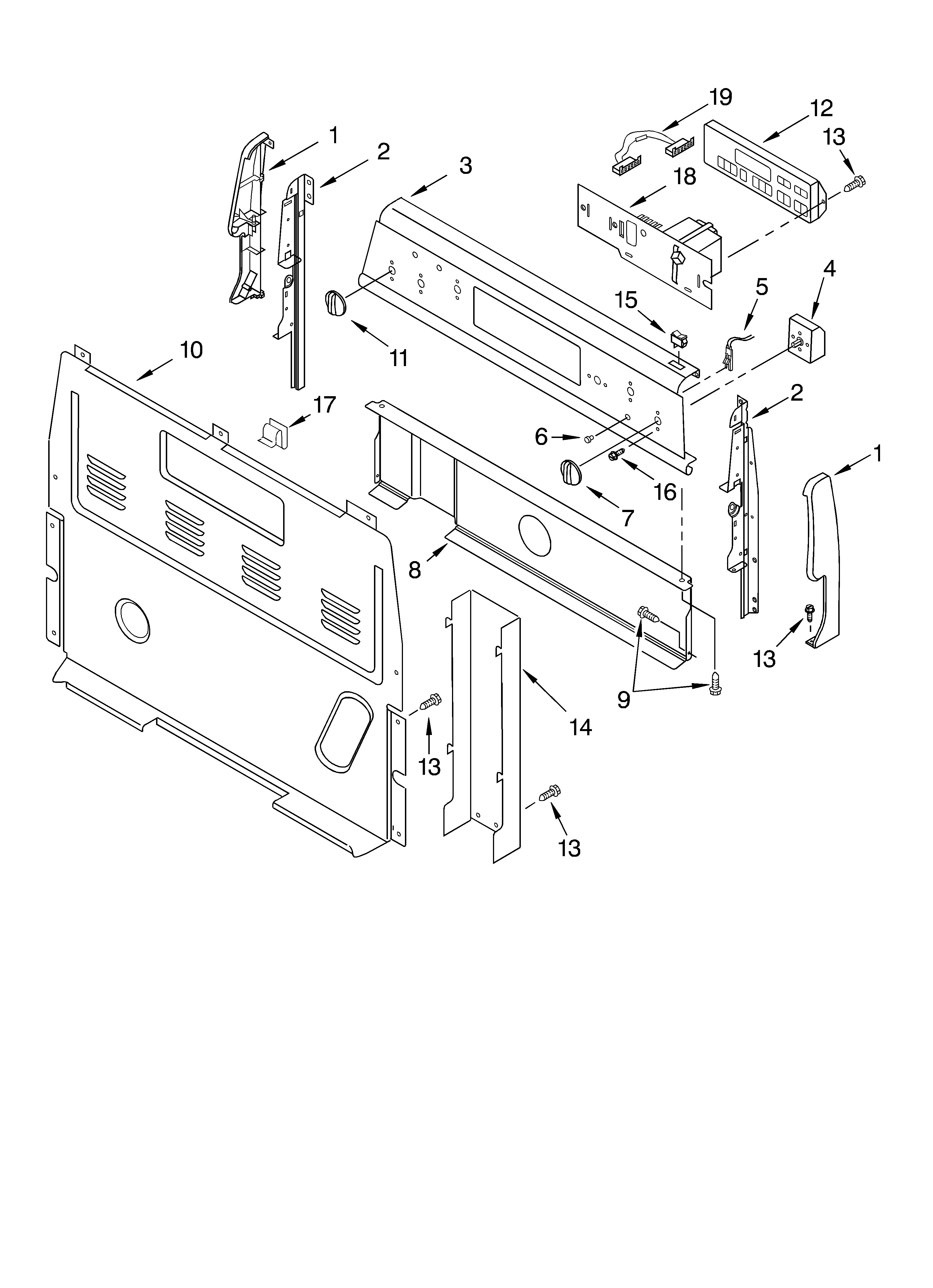 Whirlpool GR475LXLS0 control panel diagram