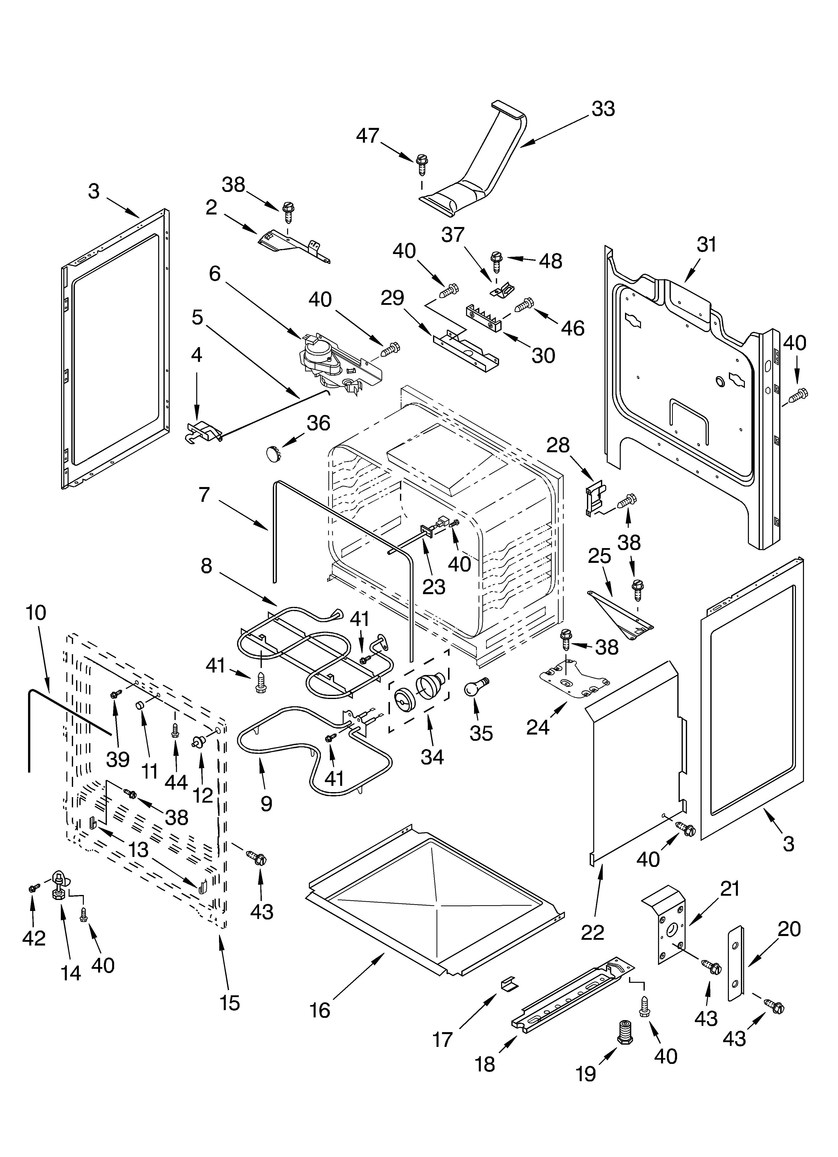 Whirlpool RF368LXKS1 chassis diagram