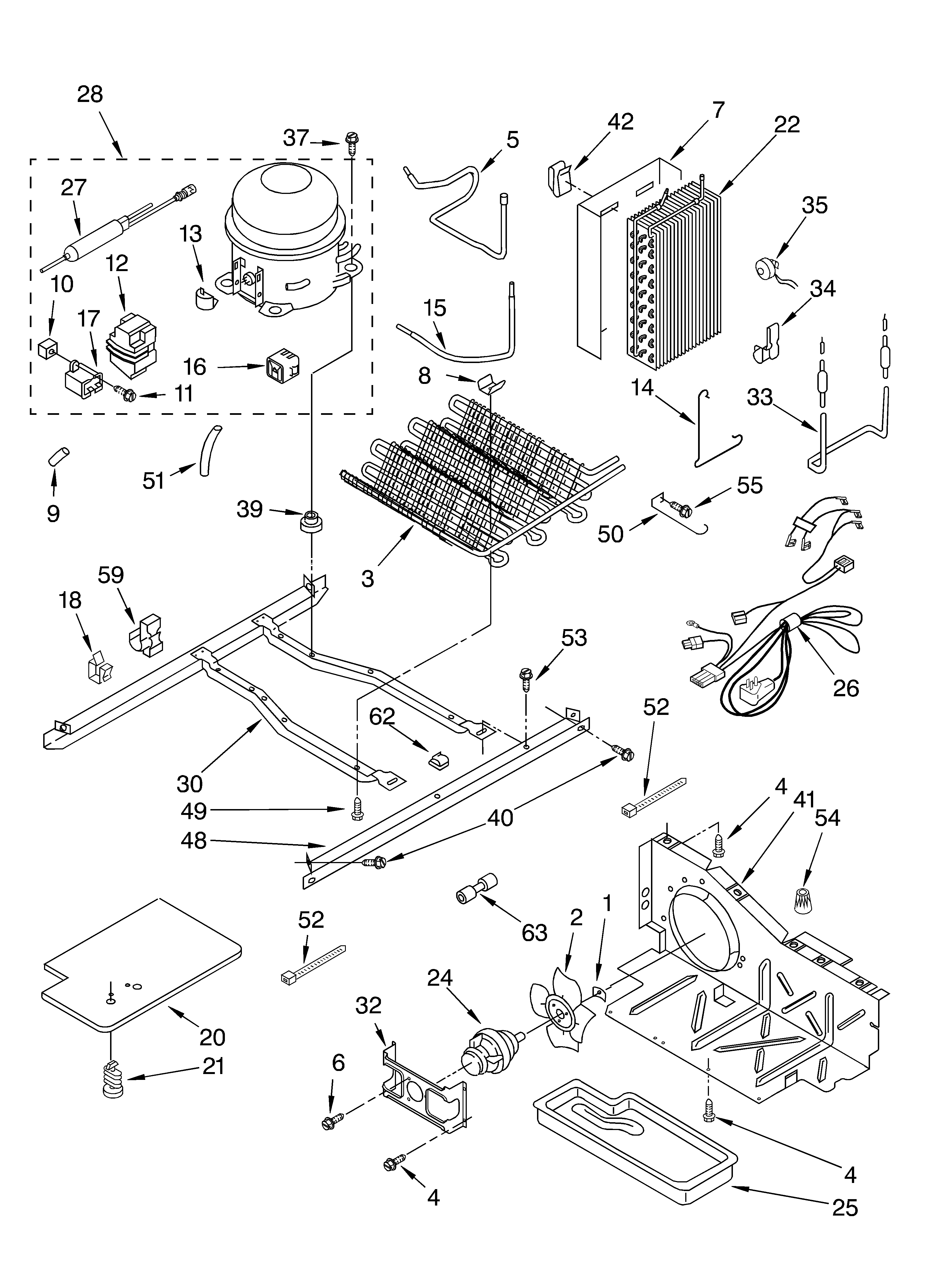 Whirlpool 4YED22PQFN04 unit diagram