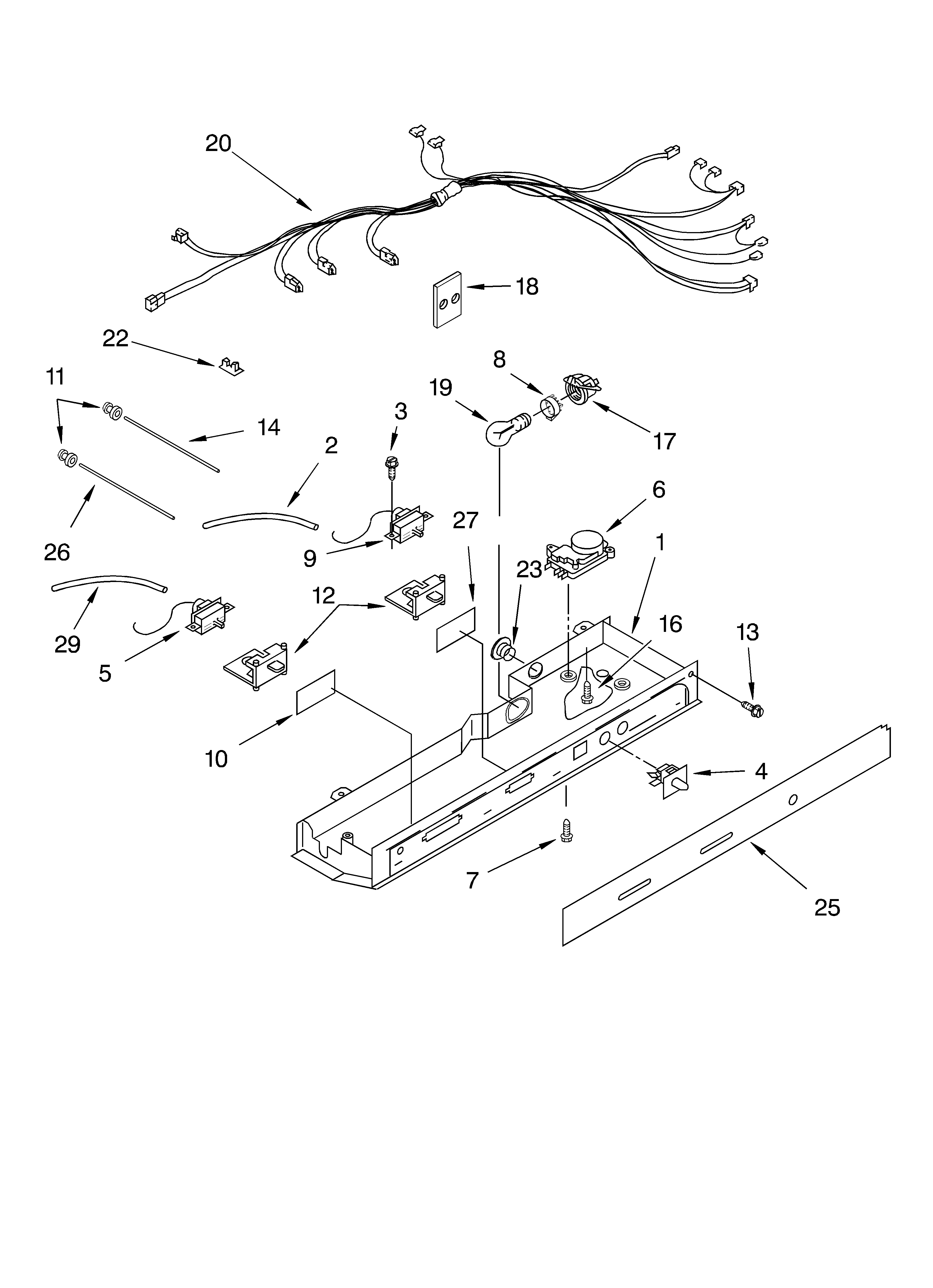 Whirlpool 2VGD23DQFW00 control diagram