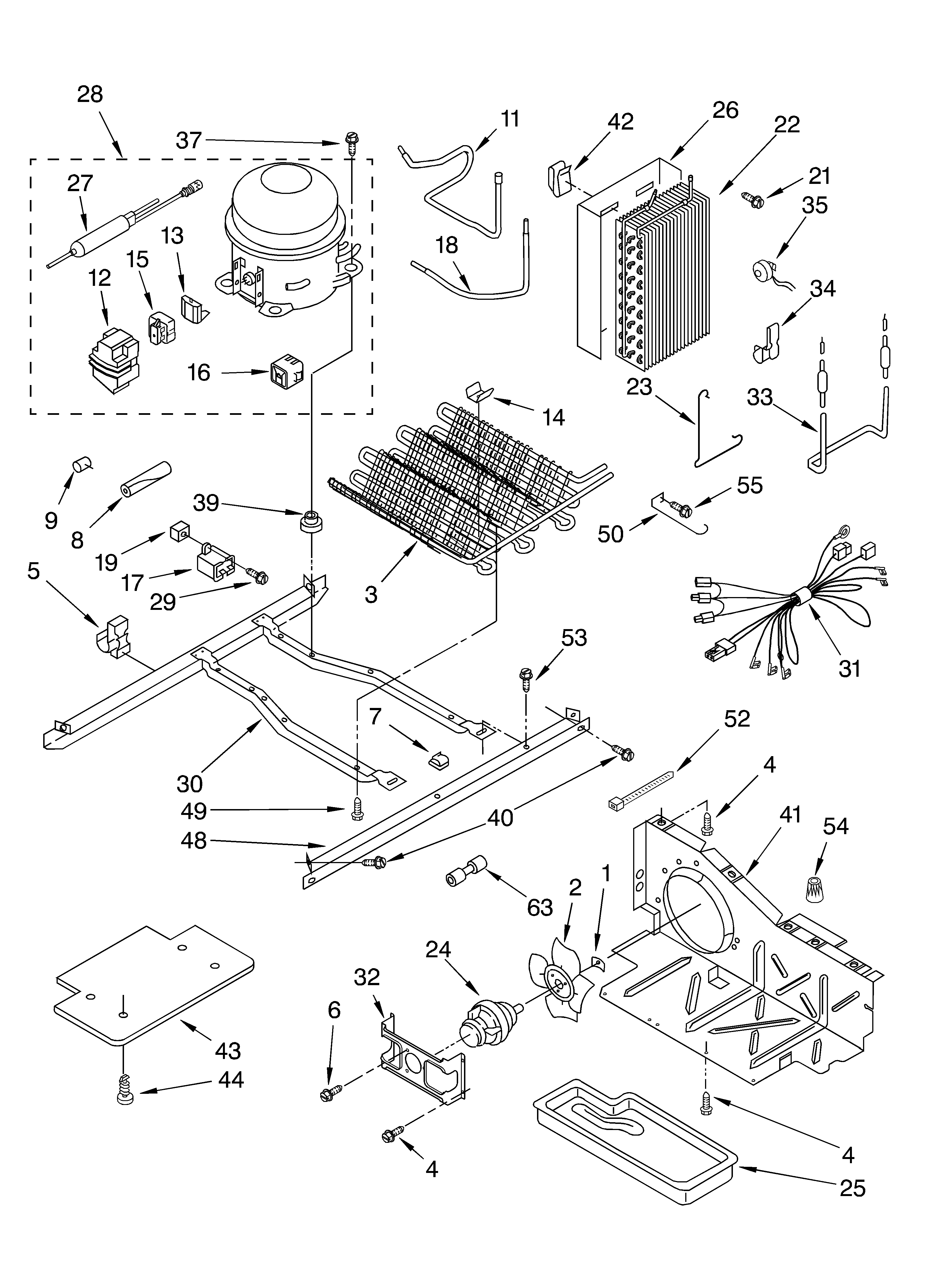 Whirlpool 3XED5SHQKQ00 unit diagram