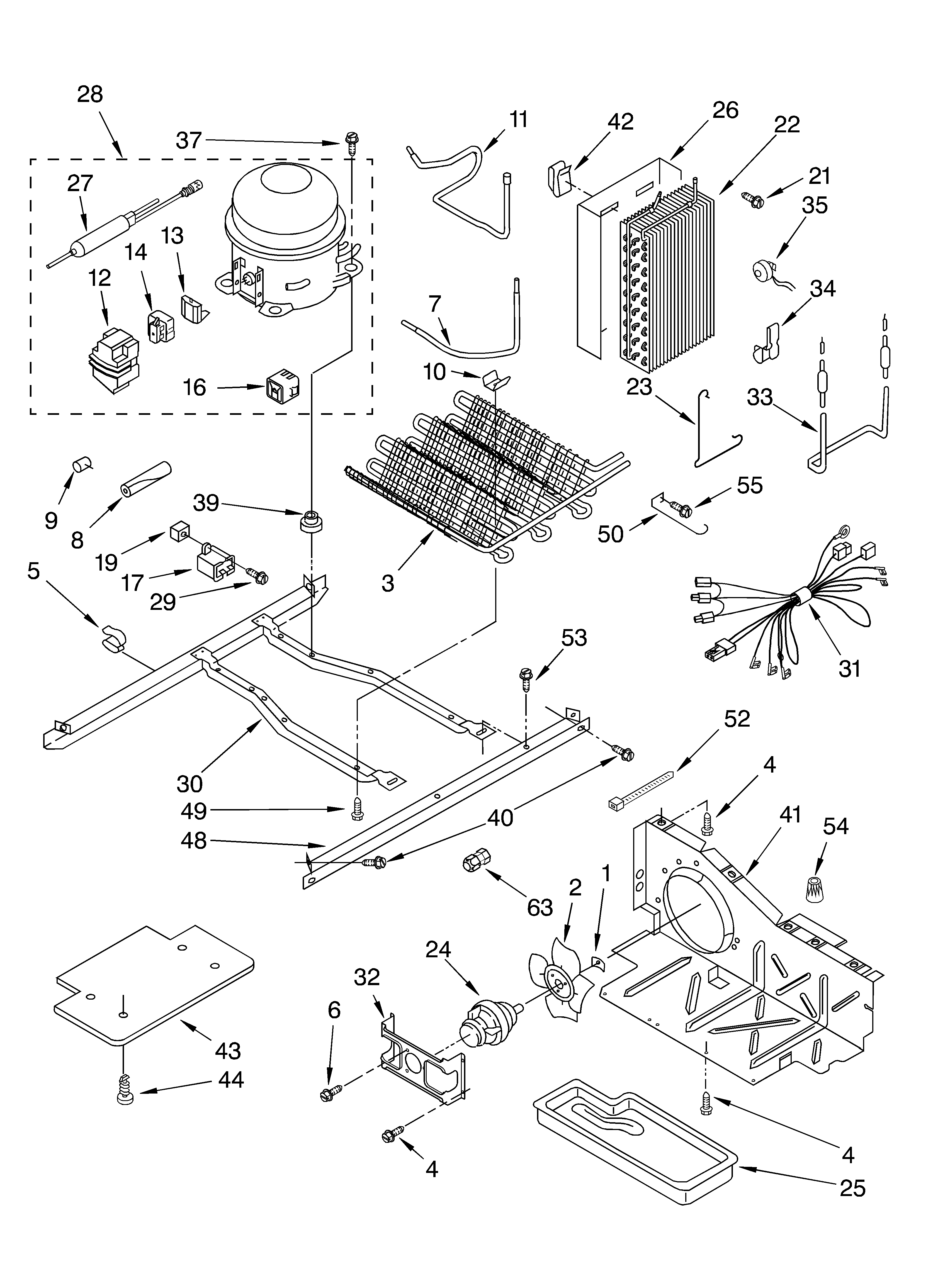 Whirlpool 3XART745GW02 unit diagram
