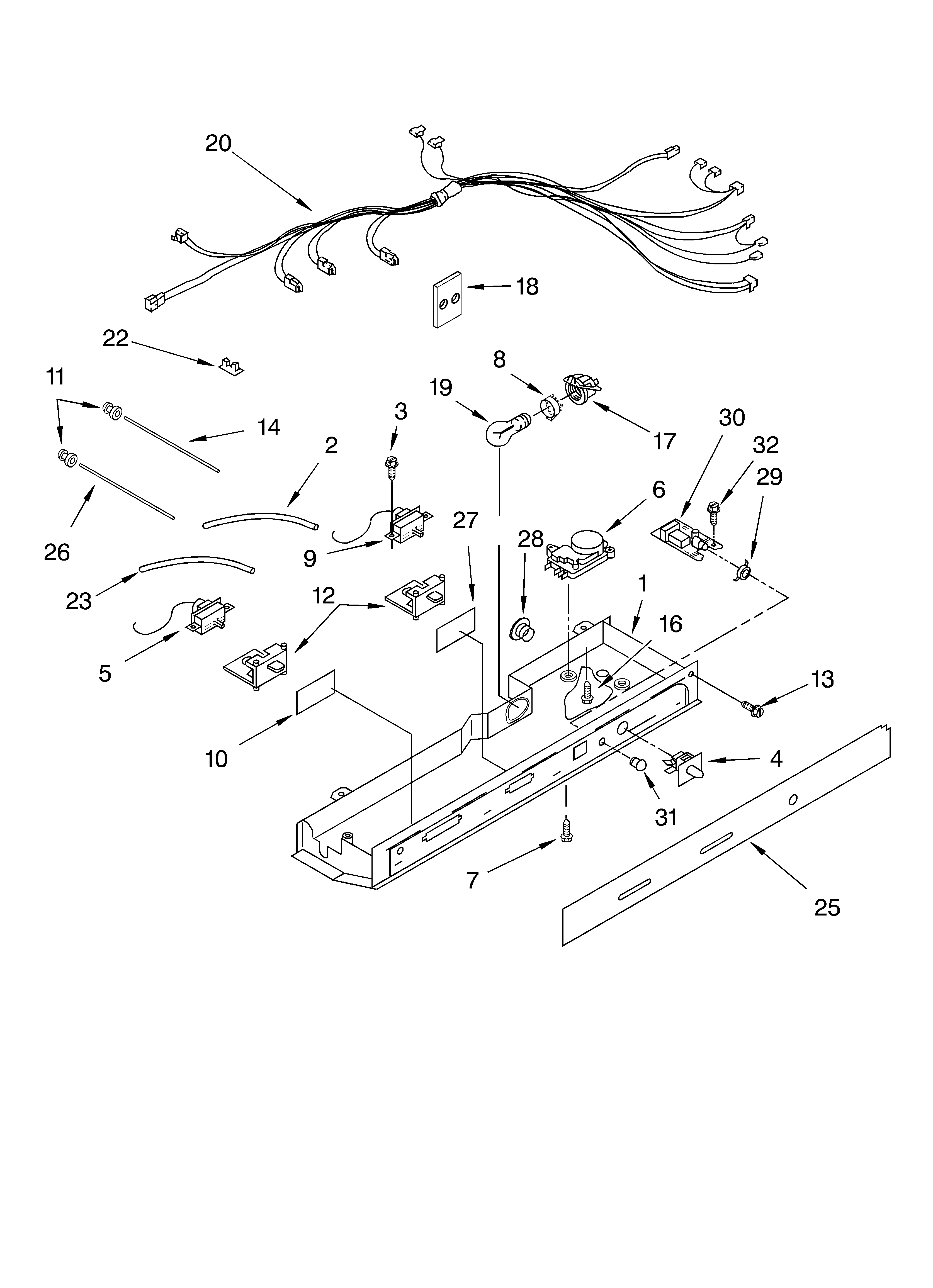 Whirlpool 3XART745GW02 control diagram