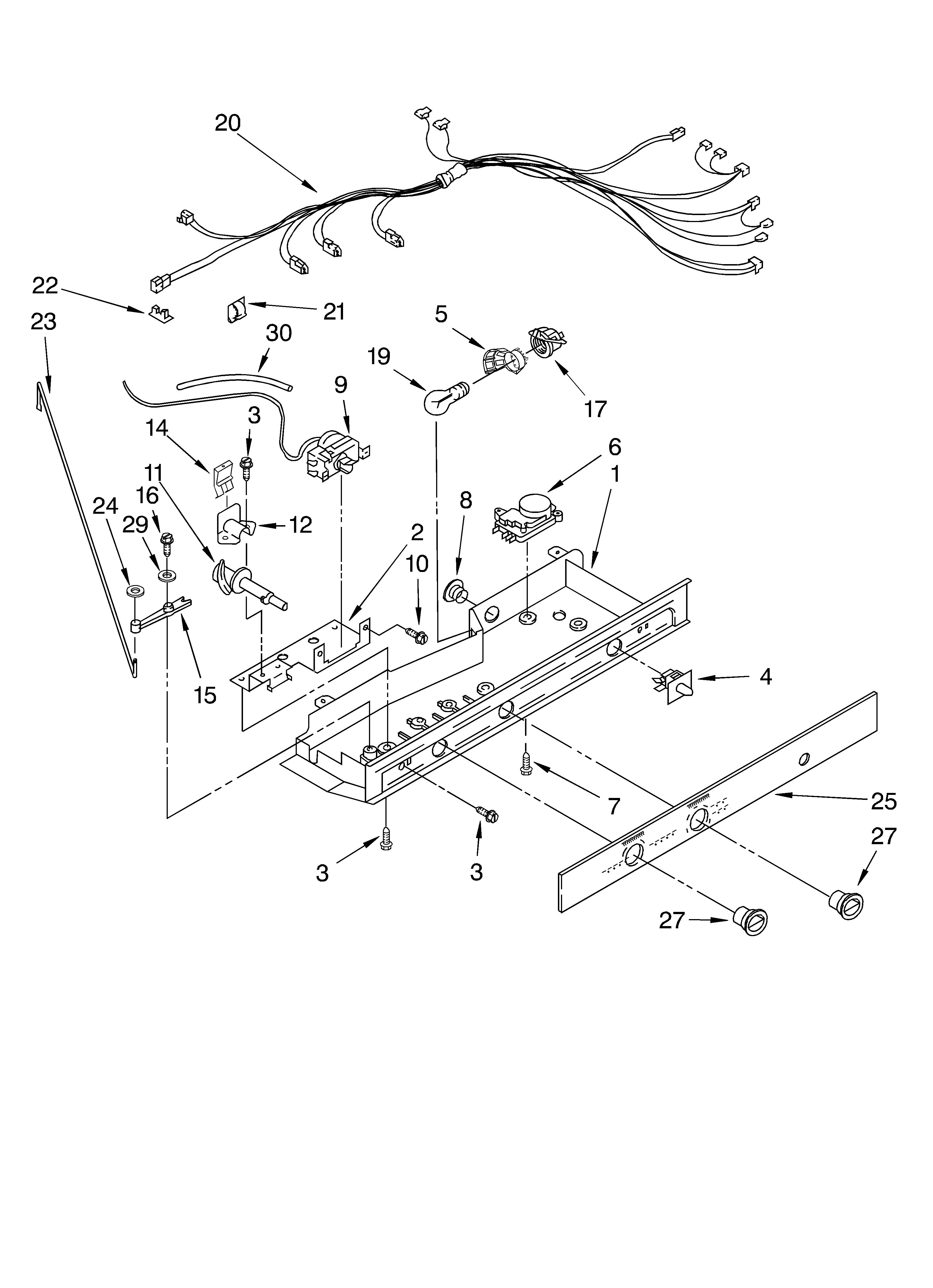 Whirlpool 3XED0FHKKQ00 control diagram