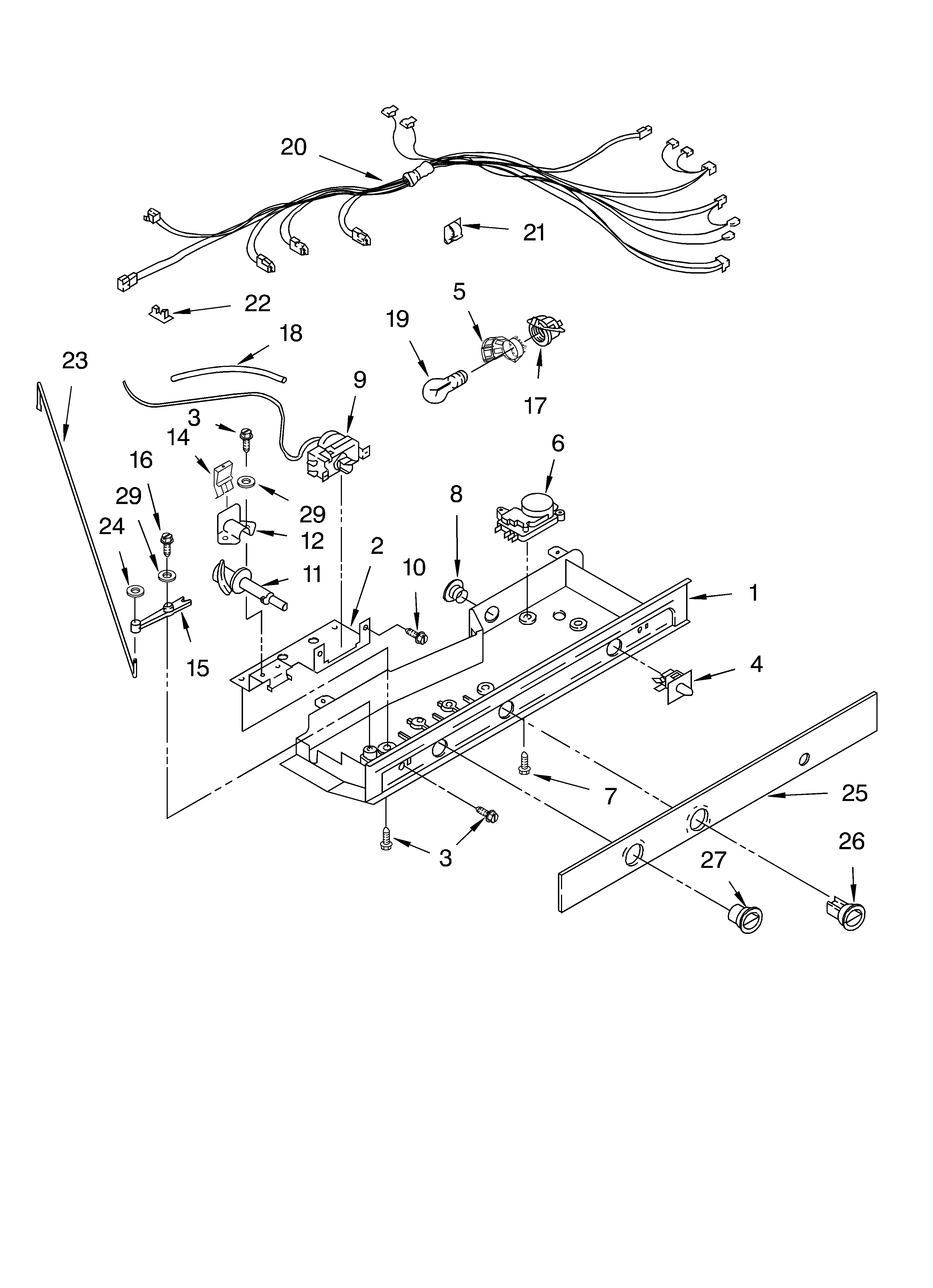 Whirlpool 4YED25PQFN03 control diagram