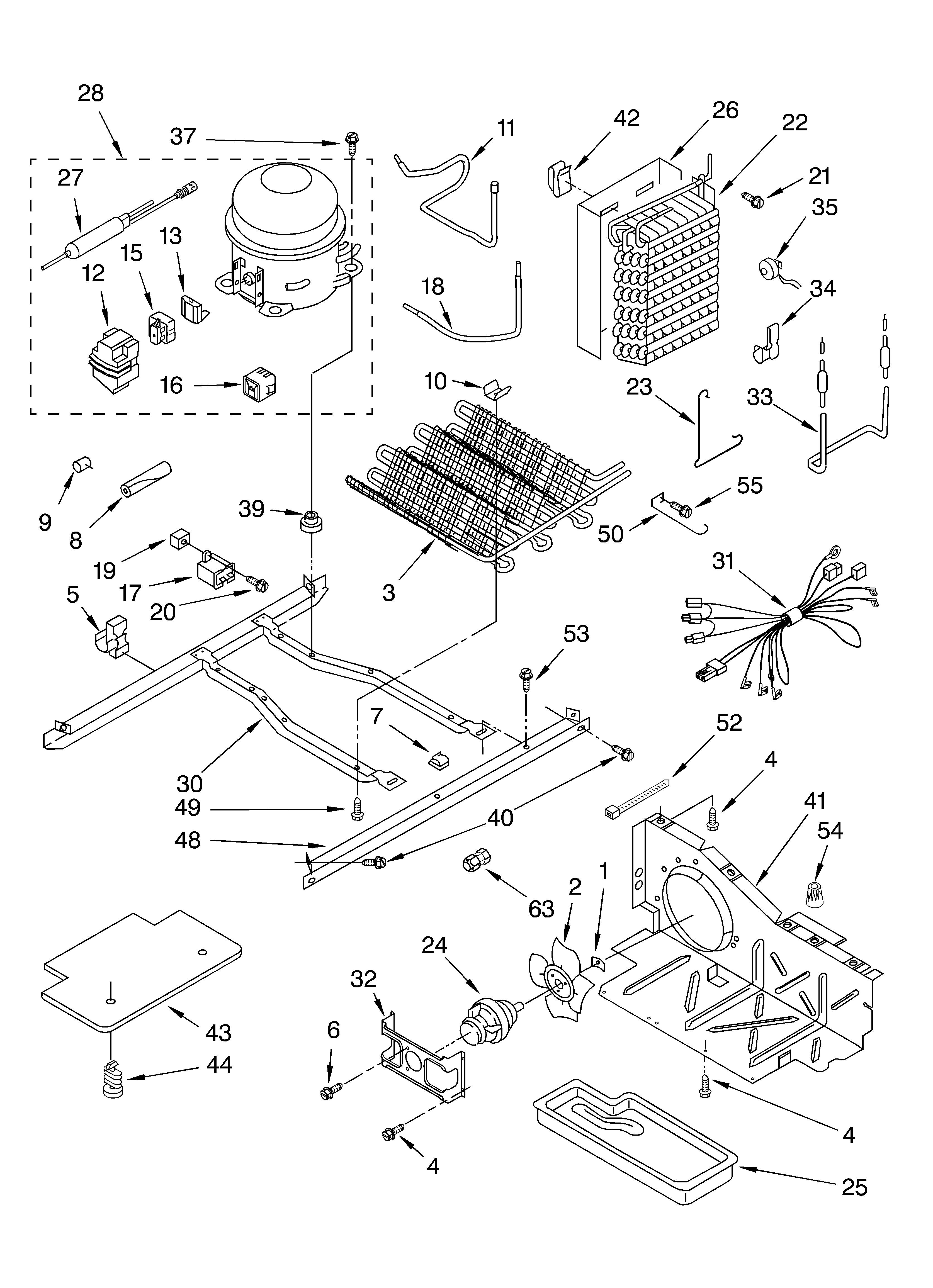 Whirlpool 4YED5FHQKT00 unit diagram