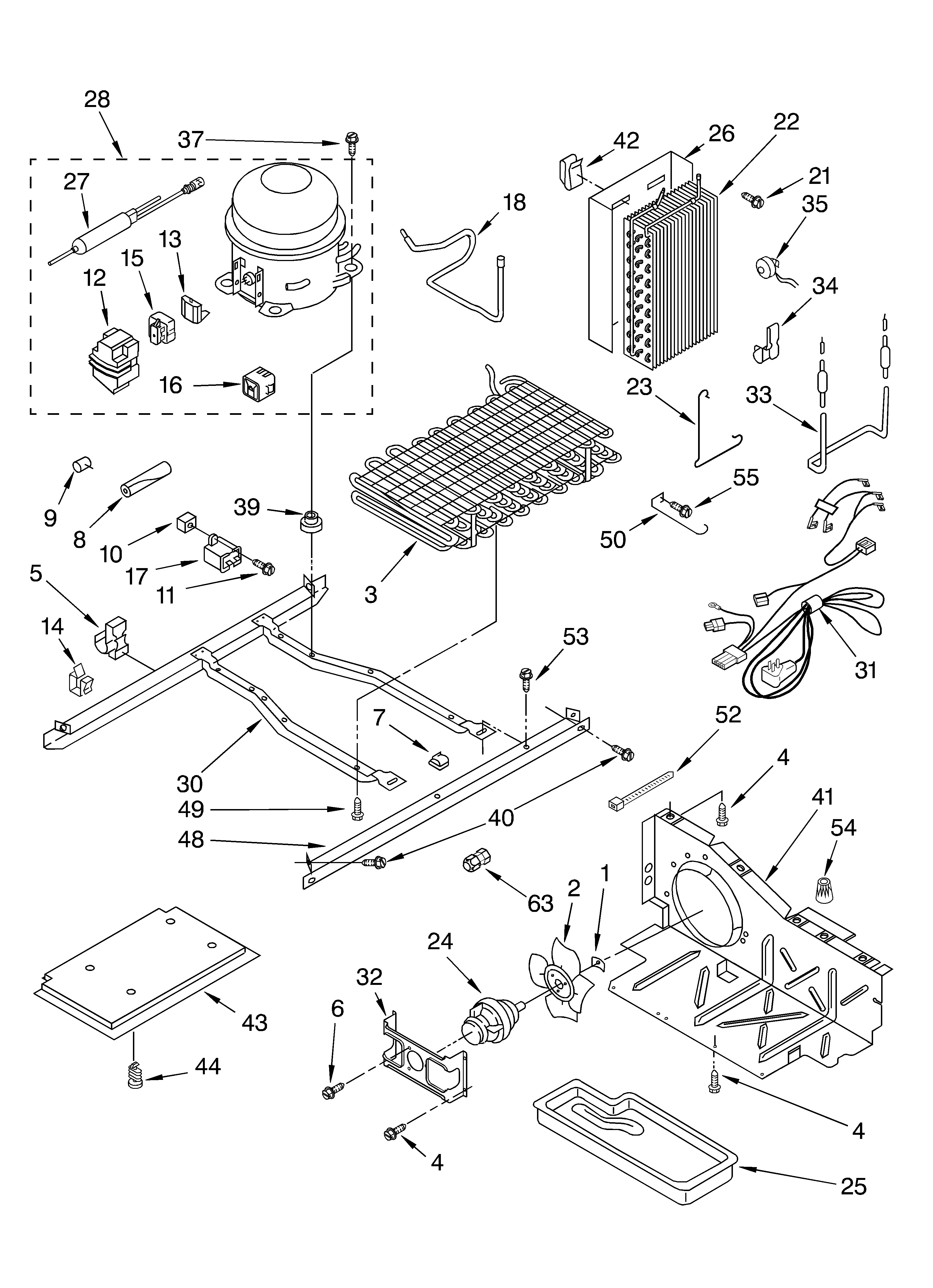 Whirlpool 4YGD27DCHW00 unit diagram