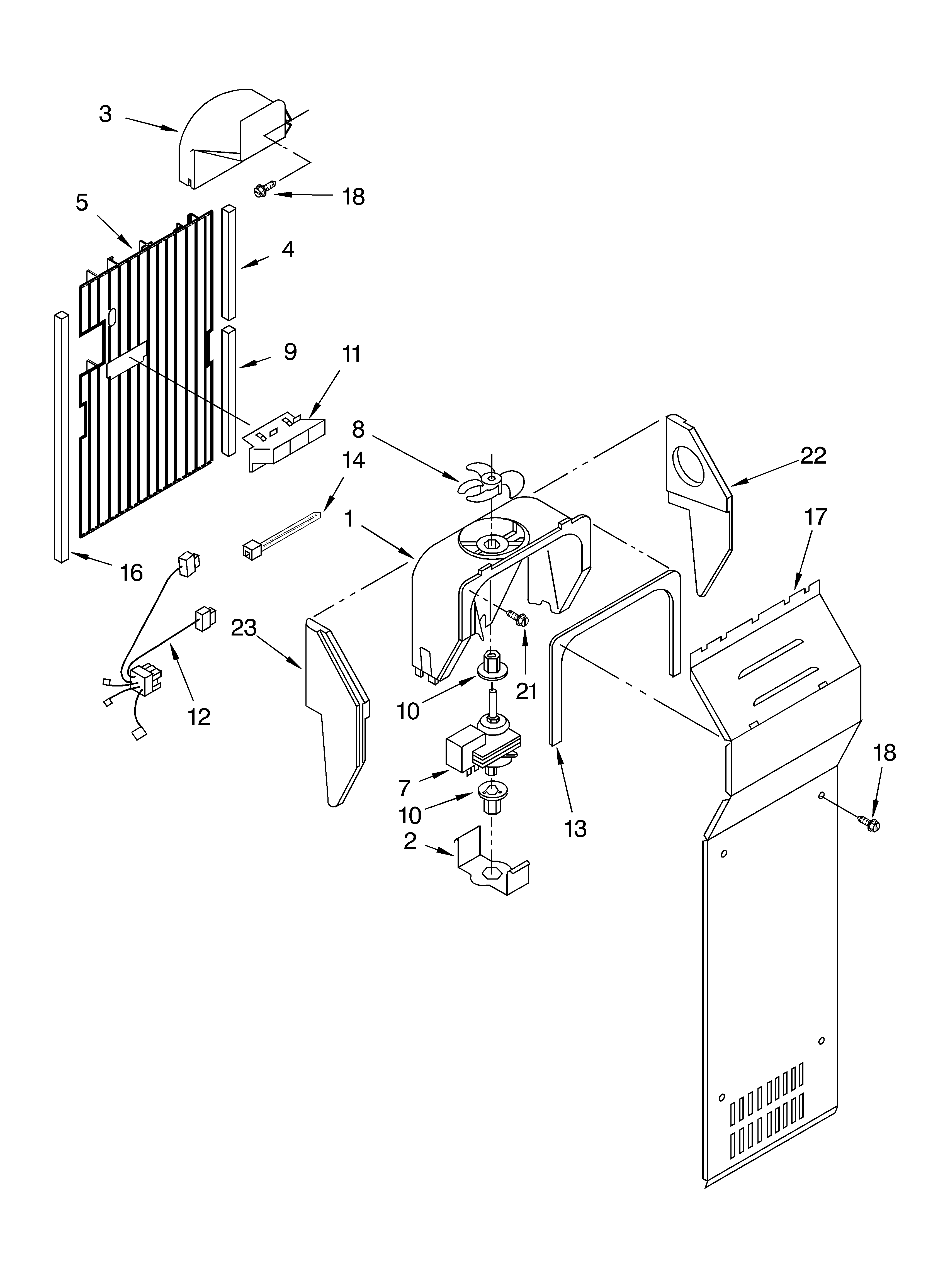 Whirlpool 4YGD27DCHT01 air flow diagram